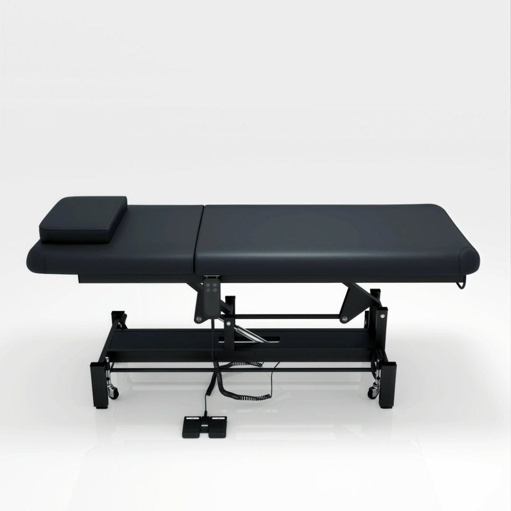 Thomas Tech Heavy Duty RMT Electric Treatment & Medical Examination Bed - 1 Motor, Reinforced Thick Frame (Black) | Ideal for Chiropractic Clinics, Physical Therapy & Home Healthcare Use