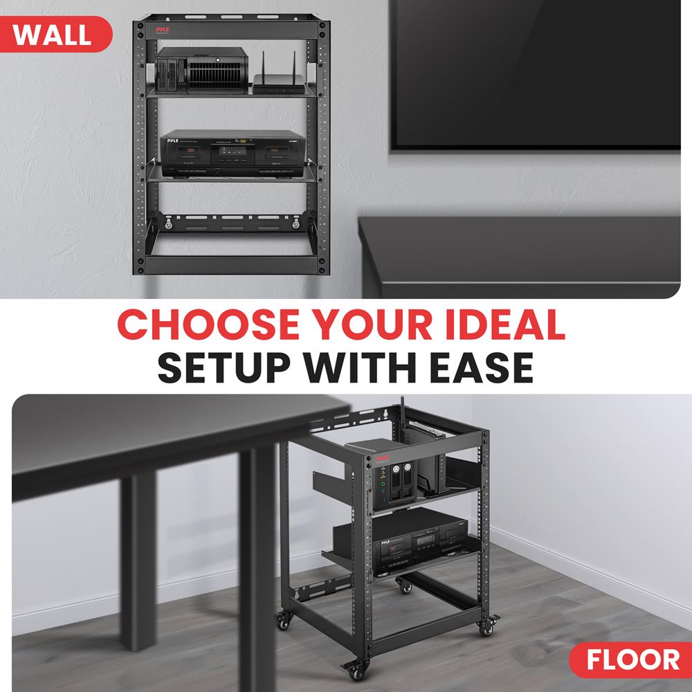 15U Wall Mount Network Server Rack Cabinet - Heavy Duty Steel for Data Center, Office & Home Use - Ideal for IT Equipment, Patch Panels & Networking Gear