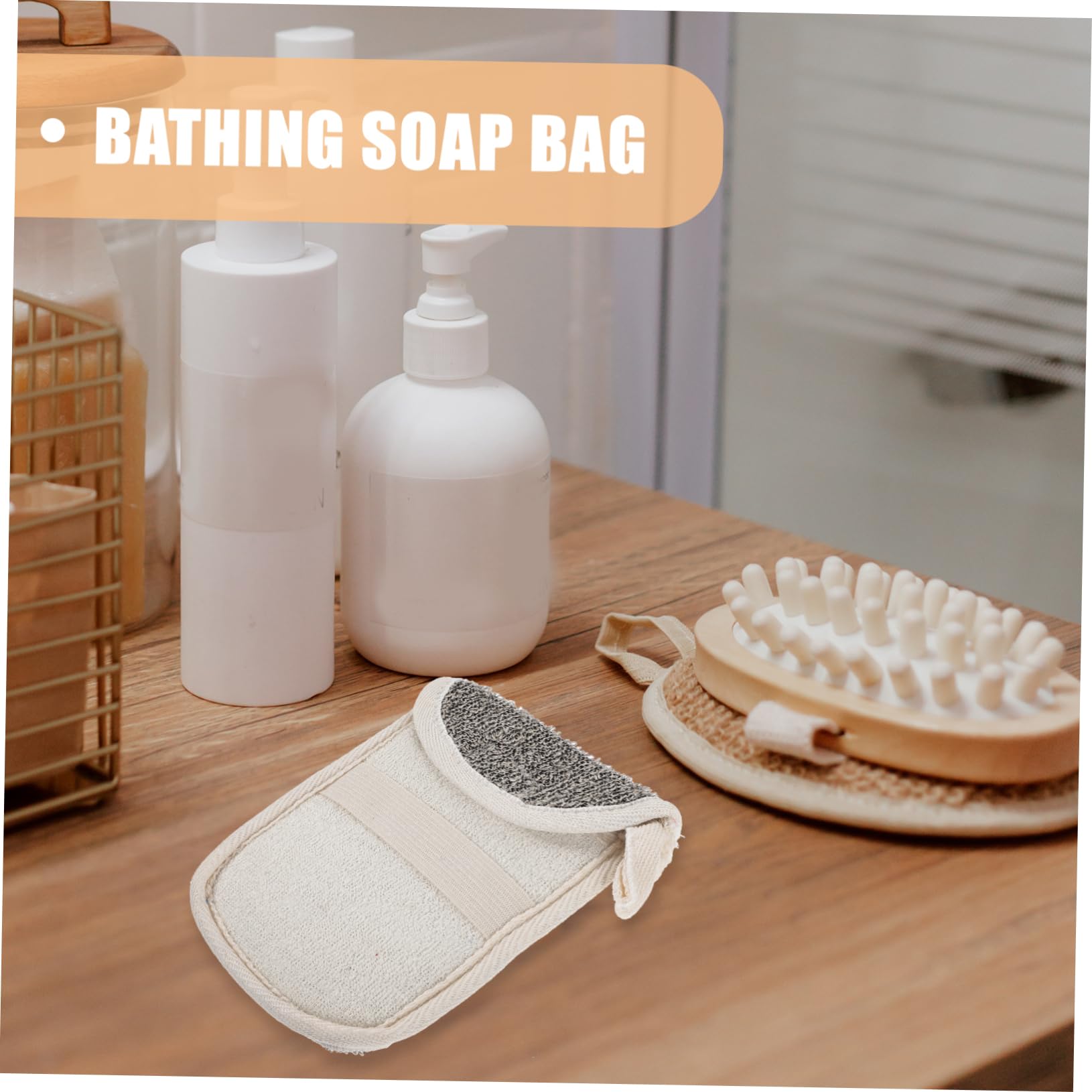 Portable Linen Soap Pouch Set - Exfoliating Mesh Bag for Soap Saving, Travel & Camping - Natural Eco-Friendly Soap Holder for Shower, Bath and Gym Use