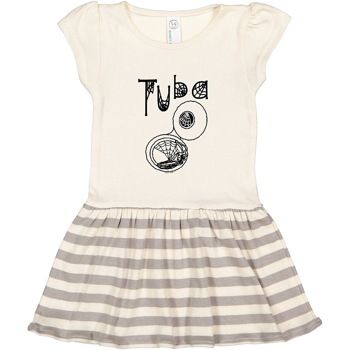 Inktastic Tuba Halloween Cobwebs Toddler Dress - Cute Spooky Outfit for Girls & Boys - Perfect for Halloween Parties, Trick or Treating & Costume Events