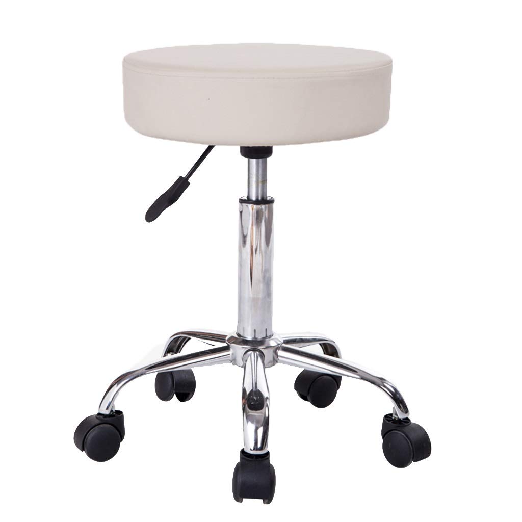 Rotatable Lounge Chair with Sponge Cushion - Multifunctional Round Stool for Salon, Bookstore & Home - Lift Wheelchair & Manicure Chair (Color: A, Size: 56x56x55cm) - Perfect for Relaxing, Reading & Beauty Services