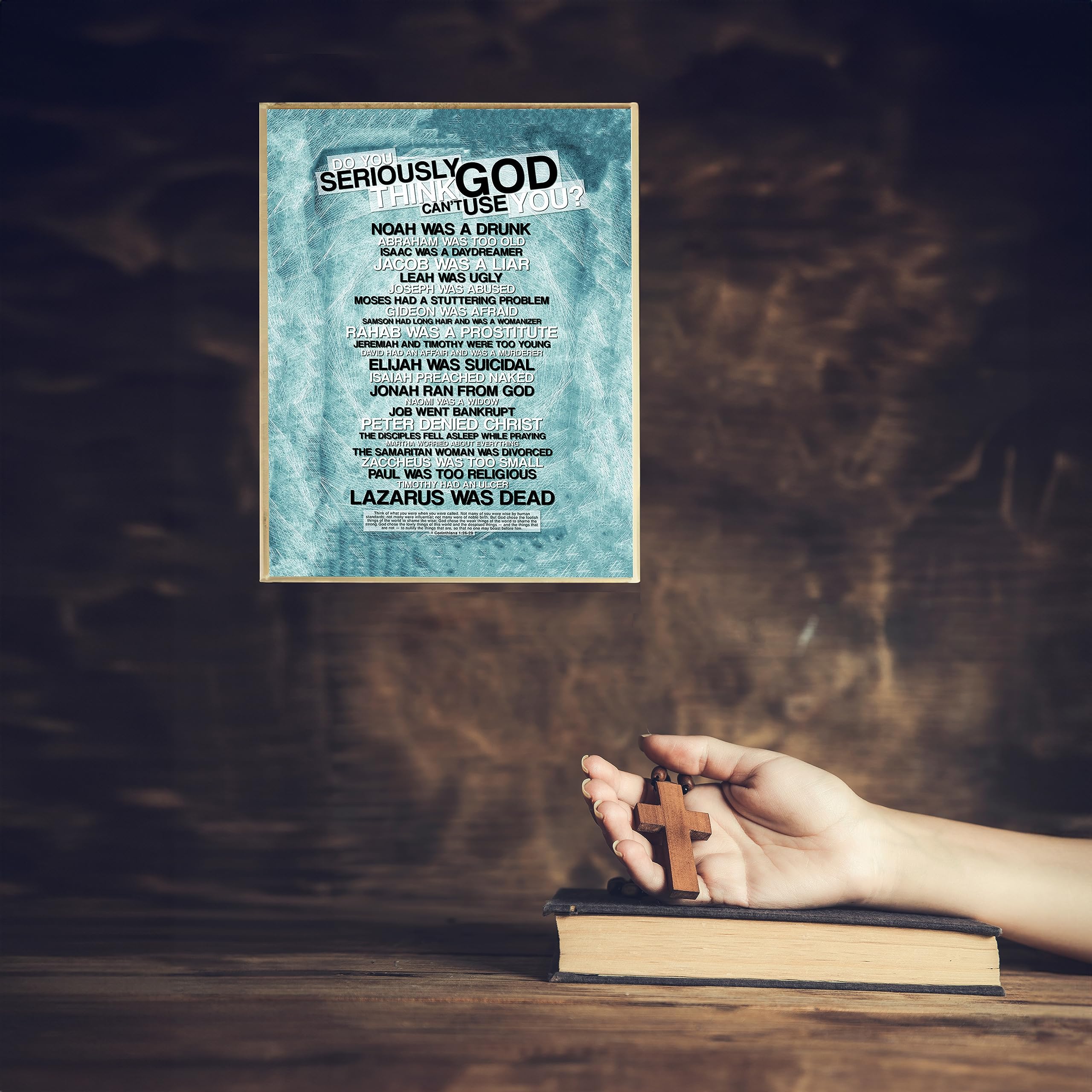 Inspiring Christian Wall Art - Motivational Bible Verse Print for Home, Office & Church Decor | Abstract Religious Artwork | Unframed 11x14 | Perfect for Living Room, Bedroom or Prayer Space
