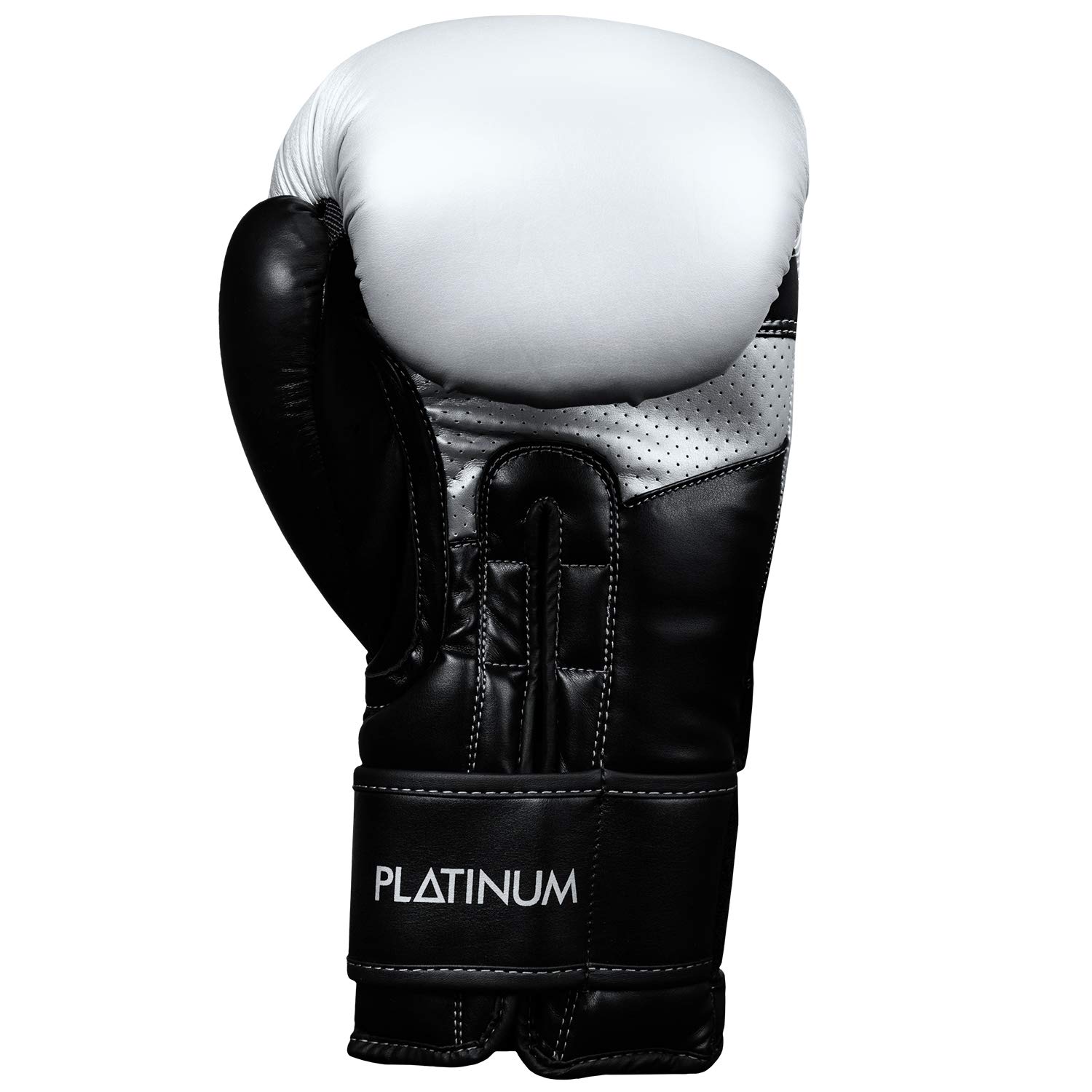 Platinum Proclaim 18 oz Boxing Training Gloves - Black/Silver for MMA, Kickboxing & Heavy Bag Workouts | Premium Leather Punching Mitts for Men & Women