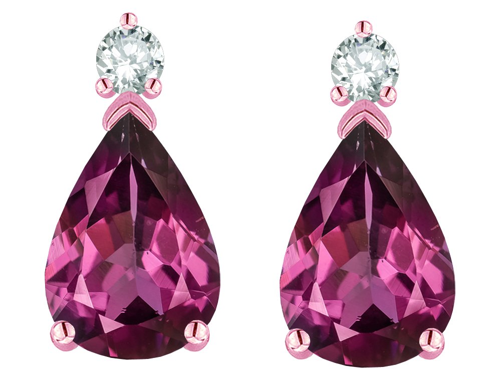 10K Solid Gold Pear Shaped Drop Earrings - 8x6mm Classic Studs for Women, Perfect for Weddings, Parties & Everyday Elegance