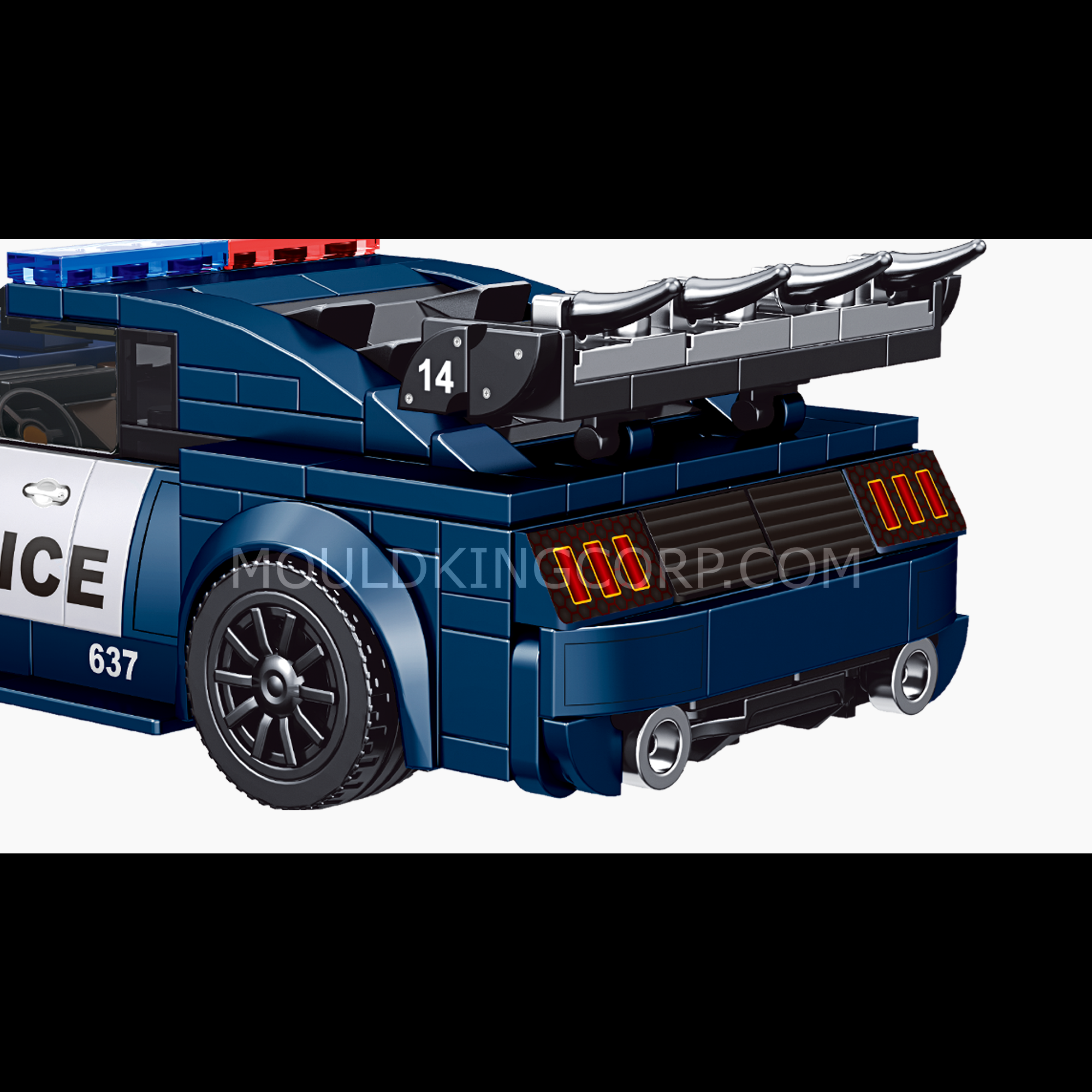 Mould King 27002 The Barricade Police Mini Sports Car Building Set - 356 PCS STEM Toy for Kids & Adults | Perfect for Creative Play, Gift Giving & Collector Display