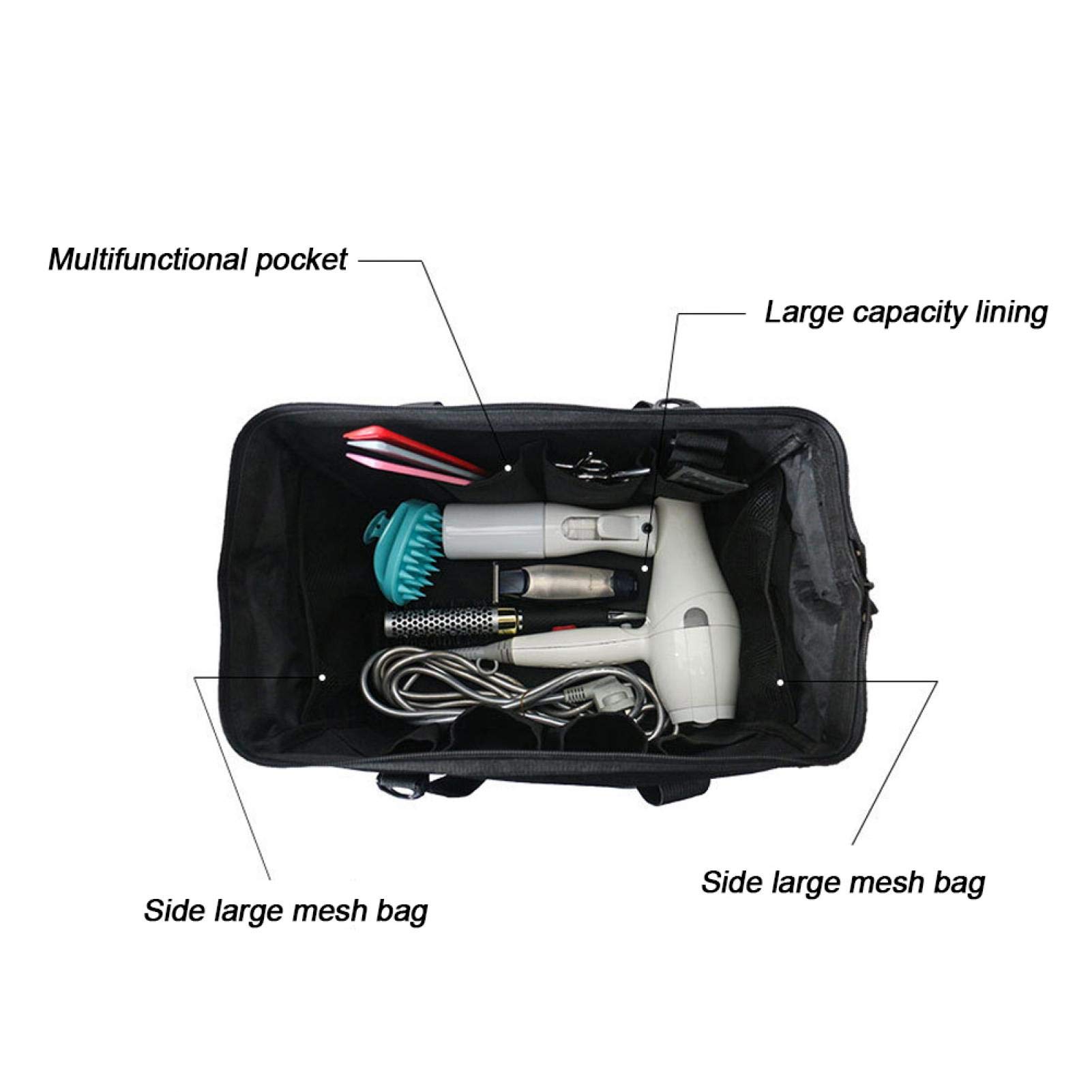 Professional Nylon Hairdressing Tool Bag - Portable Salon Organizer for Cosmetics, Scissors & Styling Tools | Perfect for Home, Salon & Travel Use