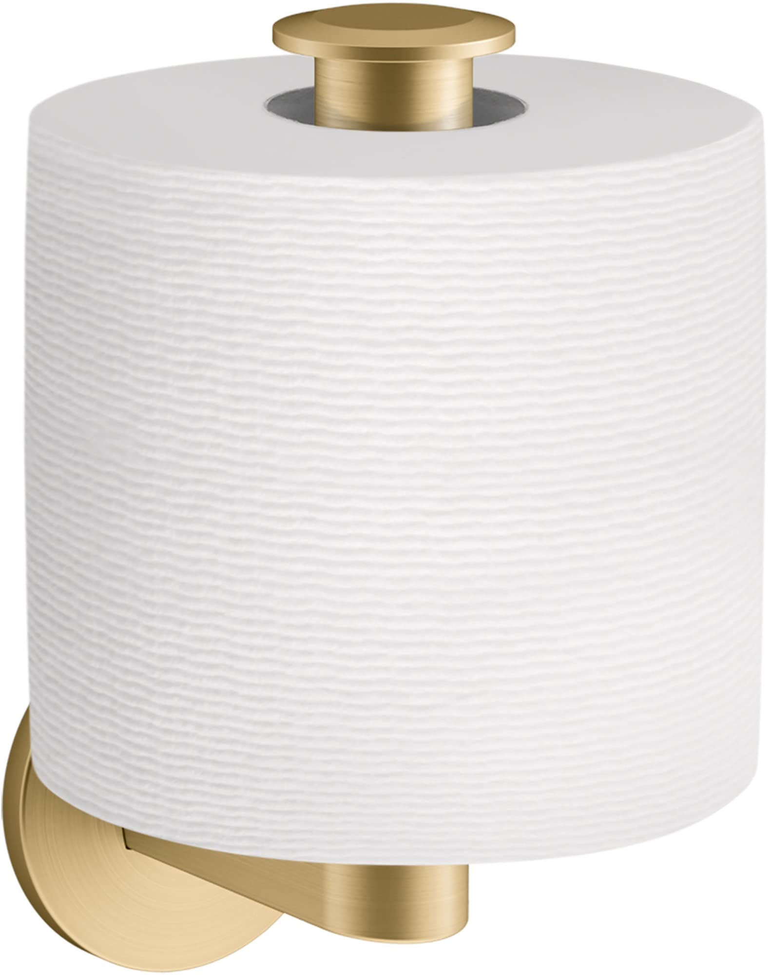 Kohler 78383-2MB Components™ Vertical Toilet Paper Holder - Chrome Bathroom Tissue Roll Dispenser for Modern Homes & Commercial Restrooms