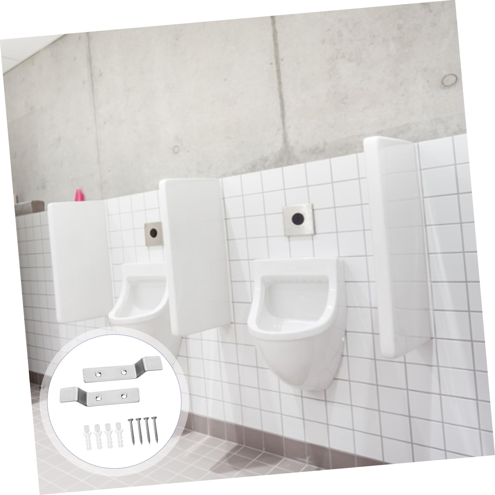 4-Pack Stainless Steel Hanging Urinal Bucket Bracket - Space Saving Toilet Hook Accessory for Home, RV, Boat & Camping - Durable & Rustproof Bathroom Organizer