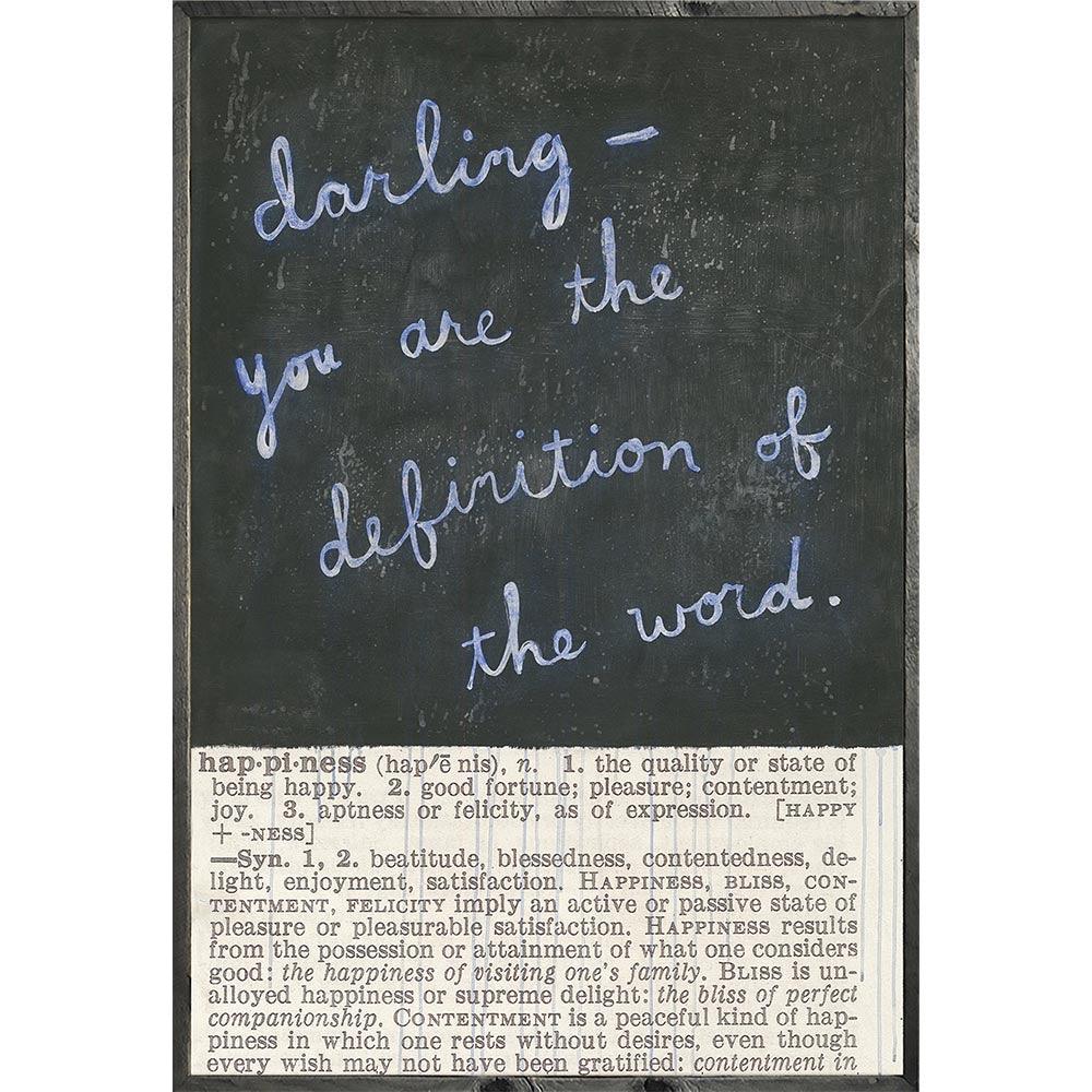 Happiness Definition Art Print - Inspirational Wall Decor for Home, Office & Gifts