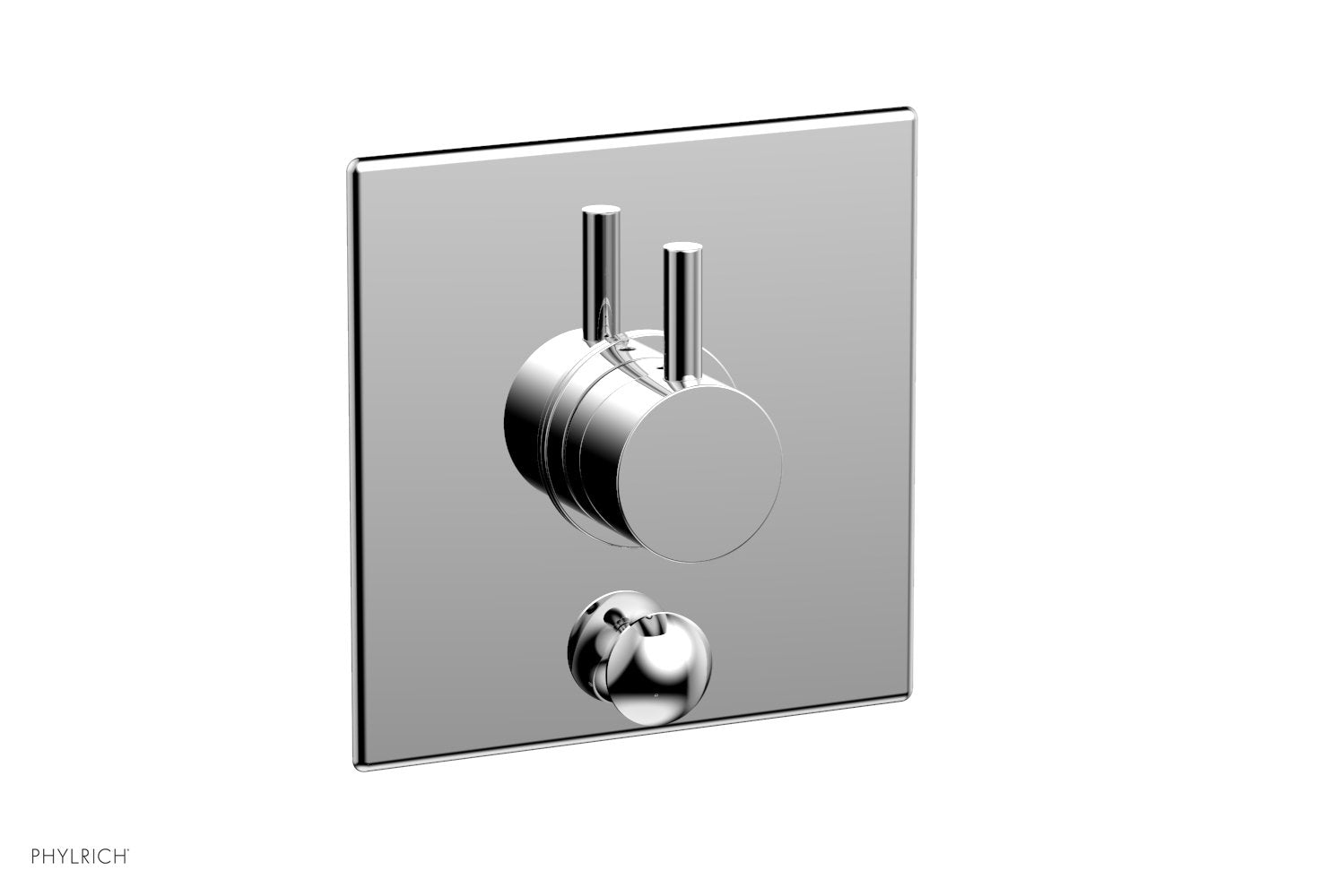 BASIC II Pressure Balance Shower Plate with Diverter and Handle Trim Set 4 203 - Chrome Finish for Bathroom & Shower Installation - Perfect for Home Renovation and Modern Bathroom Upgrades