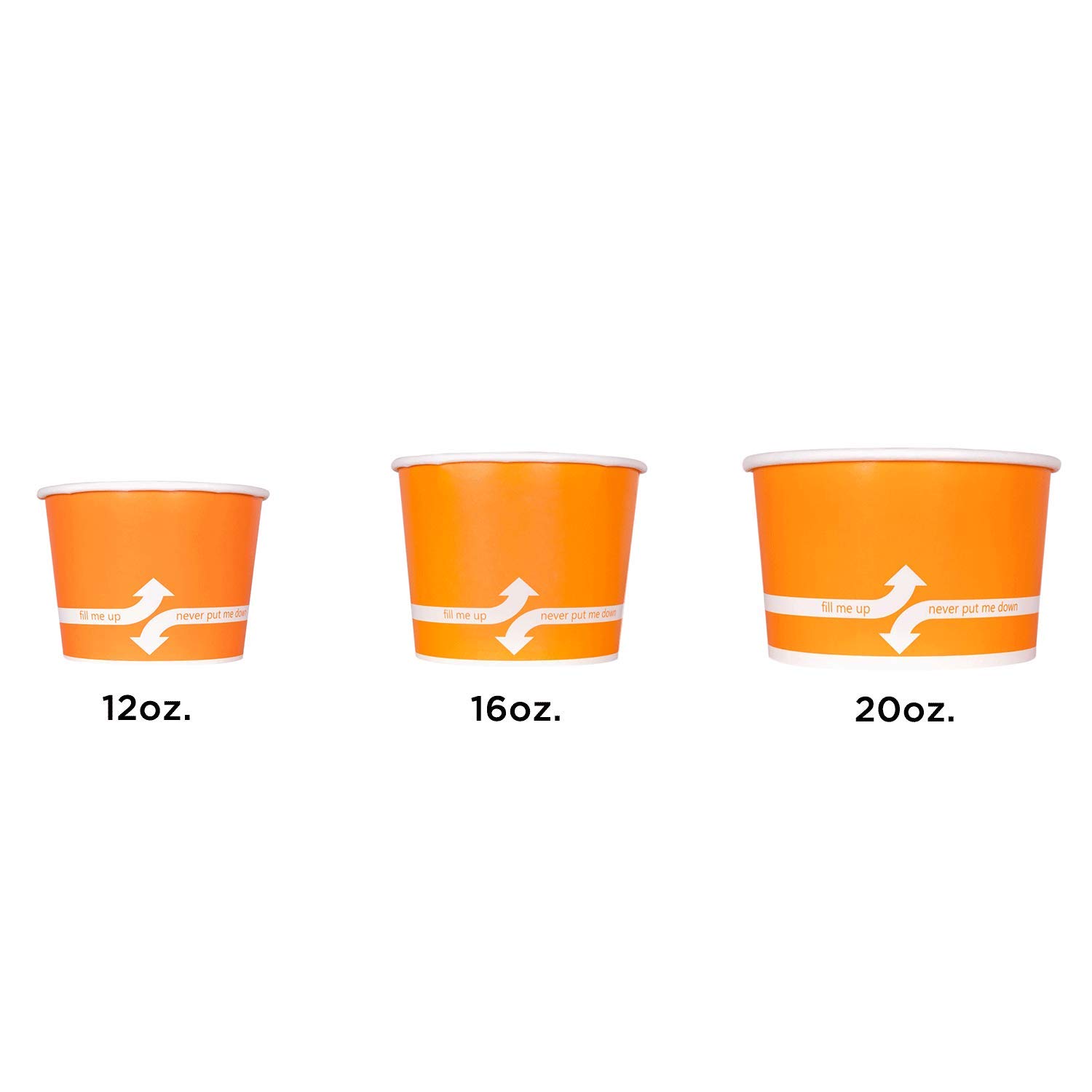 16oz (1000 Count) Disposable Paper Soup Bowls - Eco-Friendly Hot & Cold Food Containers for Soup, Noodles, Pasta, Snacks - Orange - Perfect for Restaurants, Catering, Parties and Takeout