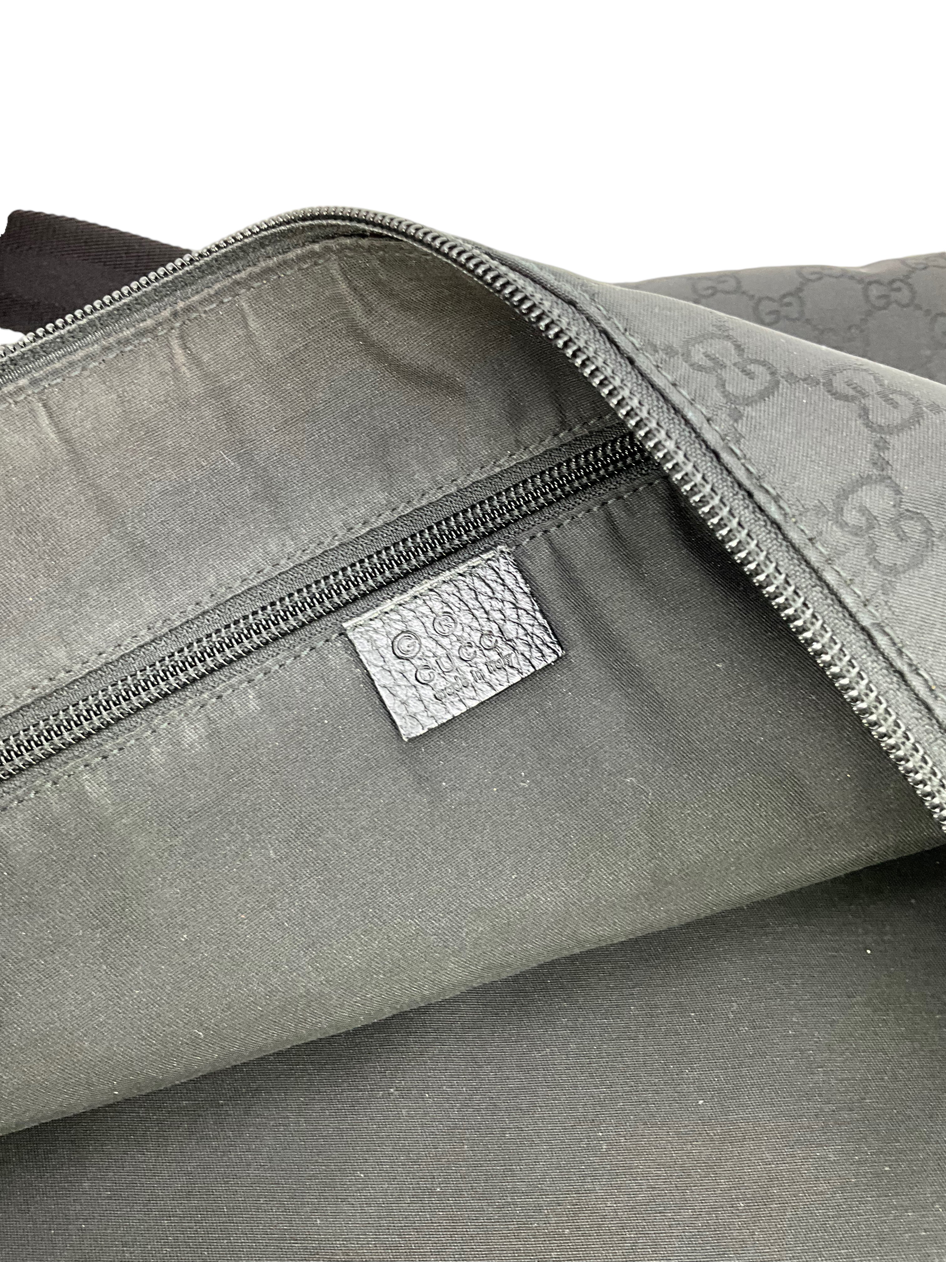 Gucci GG Monogram Canvas Large Flat Messenger Bag for Women - Stylish Crossbody Shoulder Bag for Work, Travel & Daily Use