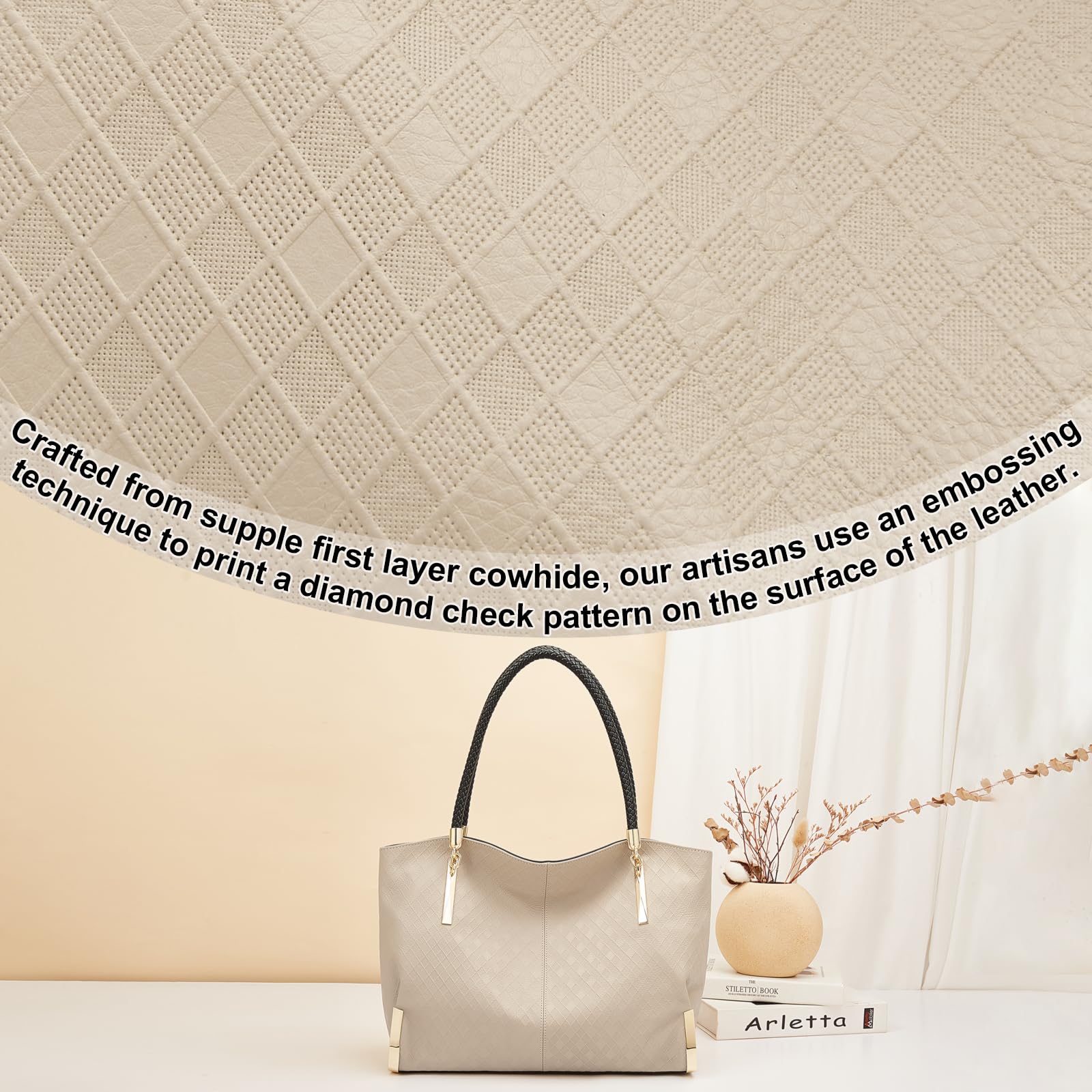 FOXLOVER Large Capacity Tote Bag for Women - Fashionable Top Handle Shoulder Purse with Minimalist Design | Perfect for Work, Travel & Everyday Use