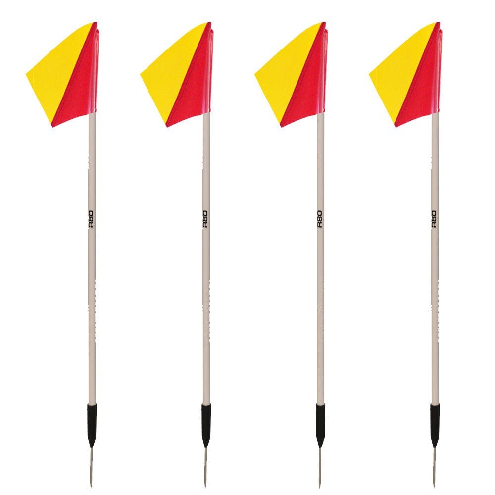 Premium Sideline Pole with Custom Club Colors Flag Sets - Perfect for Football, Soccer, and Sports Team Fan Support