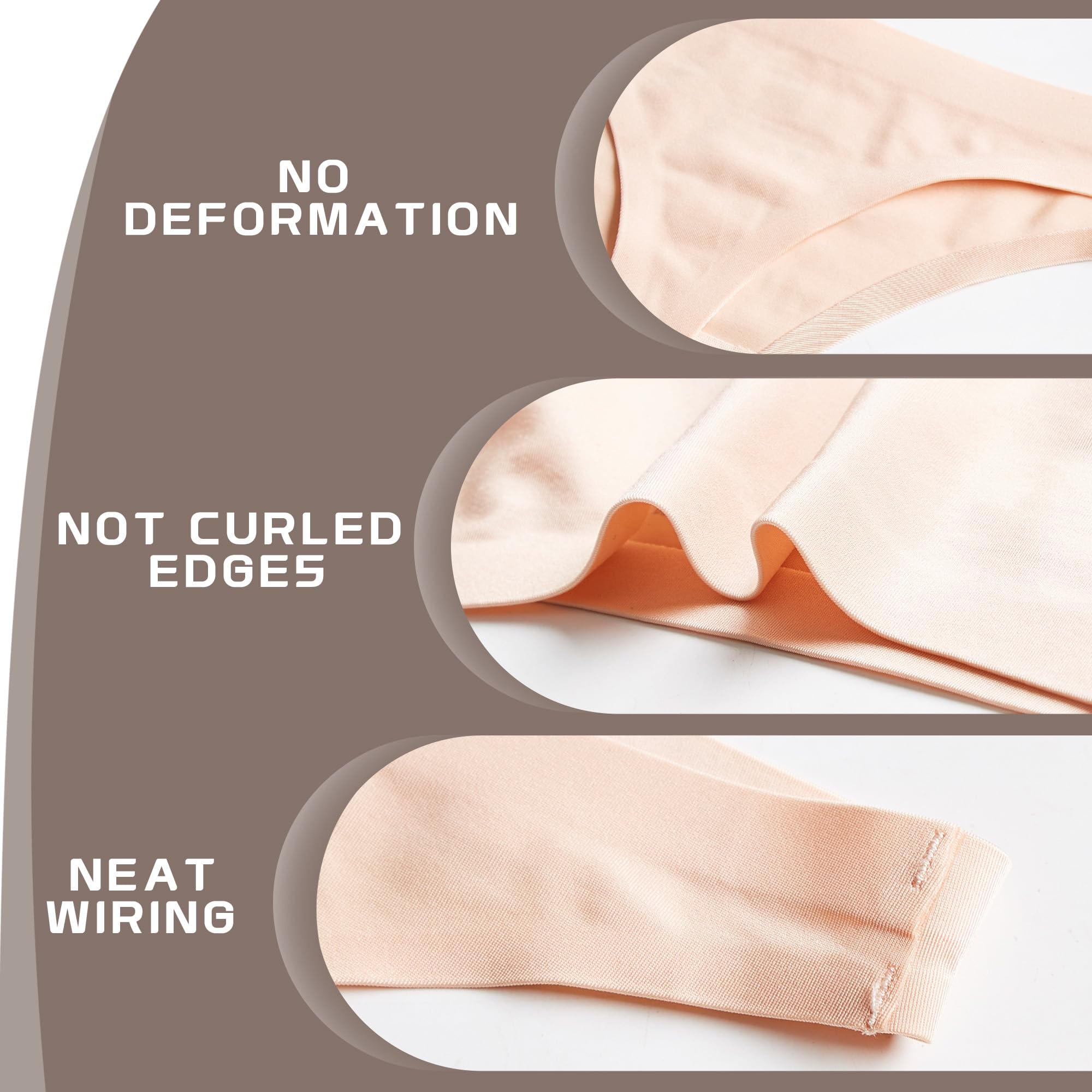 VISSAY Women's Seamless Satin G-String Thongs - No Show Comfortable Underwear 6 Pack - Low Rise Breathable Panties for Everyday Wear, Yoga & Special Occasions