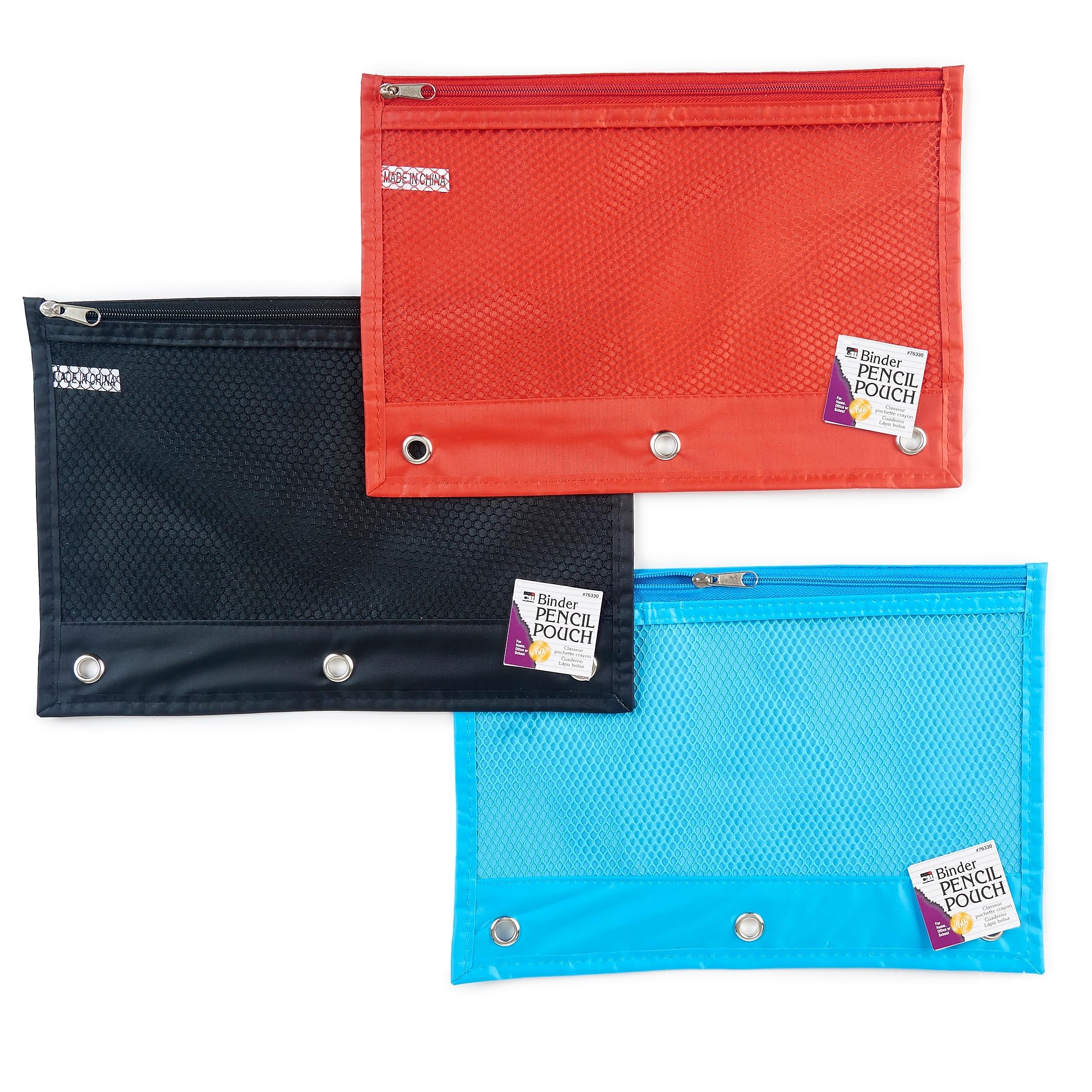 Colorful Charles Leonard Pencil Pouch Set - 24 Pack for School & Office