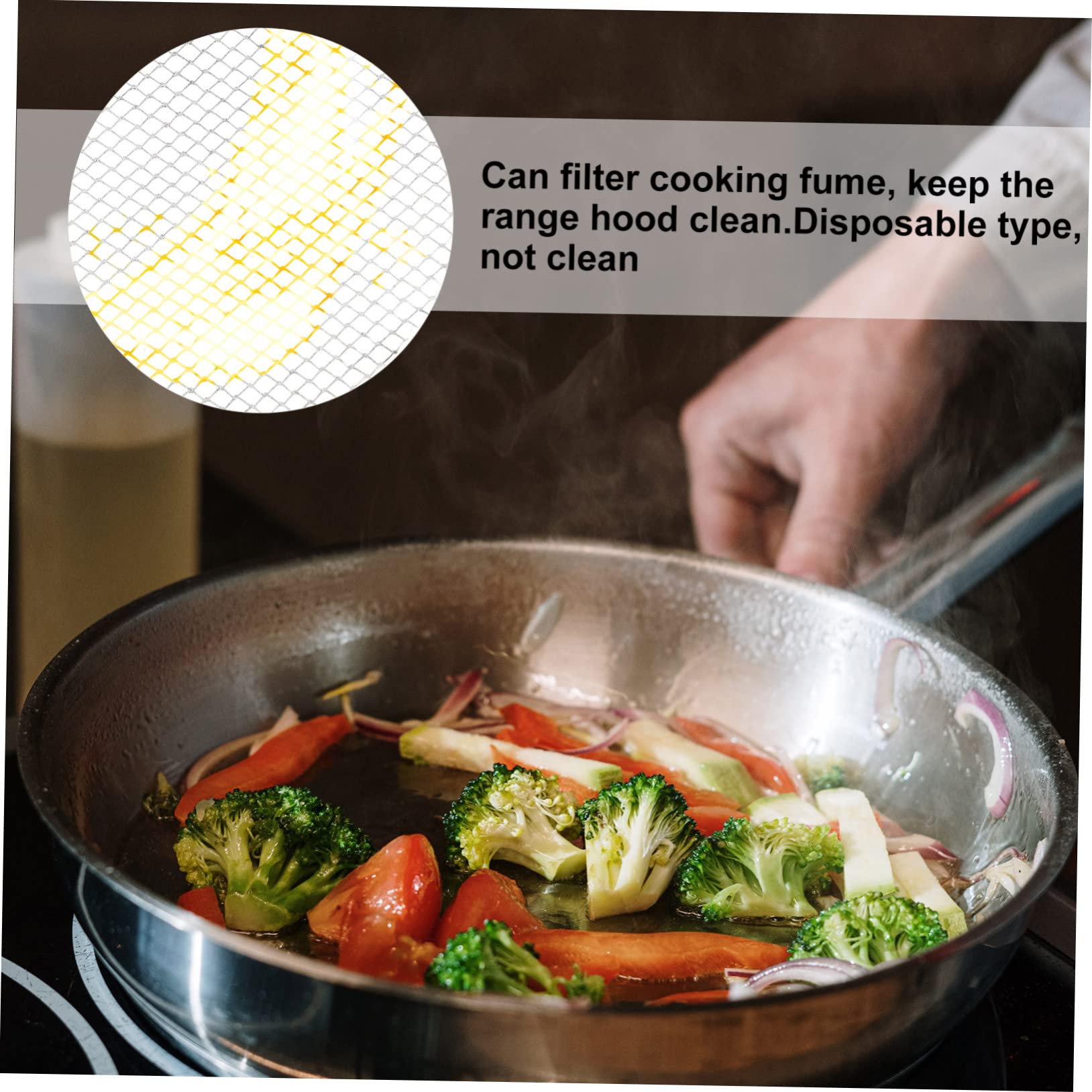 20-Pack SOLUSTRE Range Hood Vent Filters - Stainless Steel Grease Mesh Covers for Stove Hood, Cooker Hood & Fan - Oil Proof & Durable for Home Kitchen Use