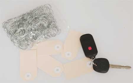 Slip-N-Grip Key Tag with 3/4 Inch Ring - Pack of 1000 | Durable Keychain Accessories for Home, Office, and Travel Organization