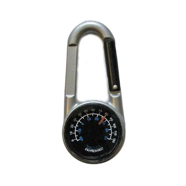 Multifunctional Carabiner Clip with Compass and Thermometer - Perfect for Hiking, Camping, and Outdoor Adventures
