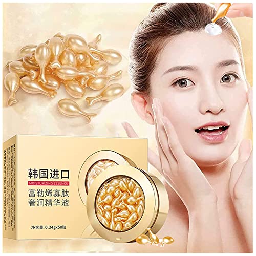 HZJH Korean Firming Capsule Mask with Fullerene & Sheep Placenta - Intensive Facial Serum Collagen Cream for Anti-Aging & Skin Rejuvenation - Wash-Free Sleeping Facial Mask (1 Box) - Perfect for Nighttime Skincare & Hydration Routine