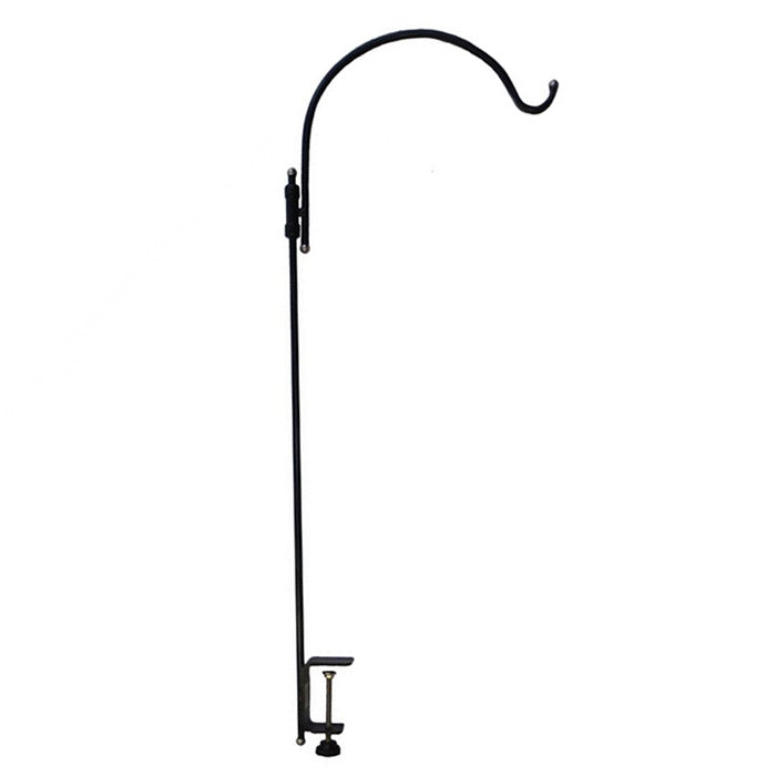 Platinum Cap Clamp On Single Arm Deck Hanger - Adjustable Mounting Bracket for Outdoor Decks, Railings & Fences | Perfect for Hanging Plants, Lights & Decorations