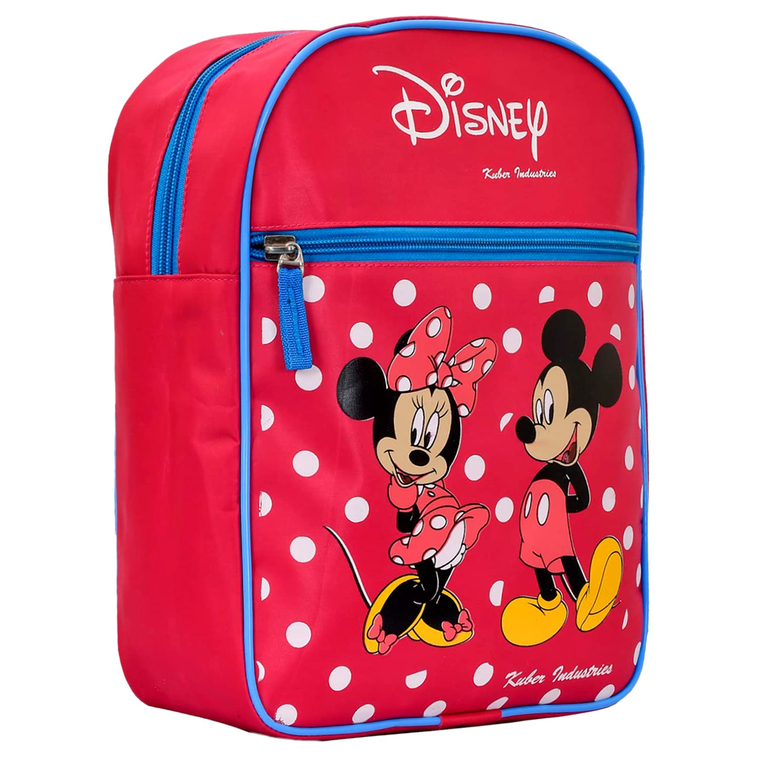 Kuber Industries Mickey & Minnie Mouse Print Kids Backpack for School, Travel & Outdoor Activities - Lightweight Durable Bookbag for Boys & Girls (Pink) - Perfect for Preschool, Daycare, Camping & Family Picnics