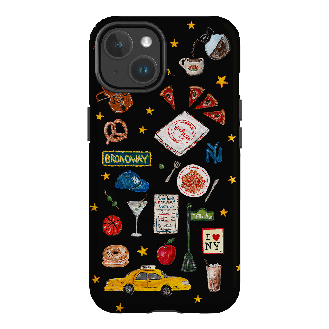 NYC Skyline iPhone Case - Durable Protective Phone Cover for iPhone 12/13/14/15 Pro Max with NYC Landmarks - Perfect for Travelers & New York Lovers
