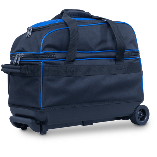 Brunswick Zone Double Roller Blue Bowling Bag - Durable & Spacious for Bowling Balls & Accessories - Perfect for League Play & Tournaments