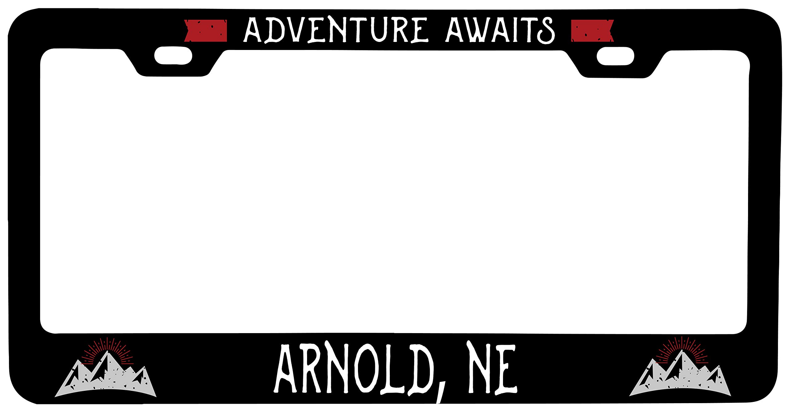 R and R Imports Arnold Nebraska Vanity Metal License Plate Frame - Custom Car Accessories for Personalized Vehicle Decoration | Perfect for Cars, Trucks & Motorcycles