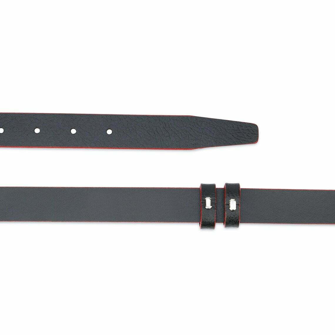 1 Inch Black Leather Belt Strap Replacement for Montblanc - Slim Narrow Design for Men & Women - Perfect for Office, Formal Events & Everyday Wear