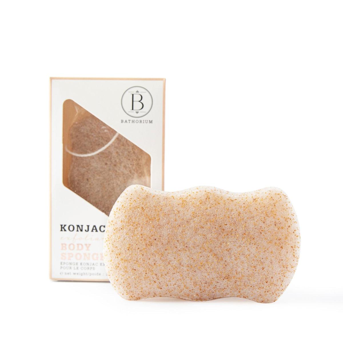 Natural Konjac & Walnut Shell Exfoliating Body Sponge - Gentle Skin Cleansing & Dead Cell Removal for Face & Body - Perfect for Sensitive Skin, Acne Care & Daily Exfoliation Routine