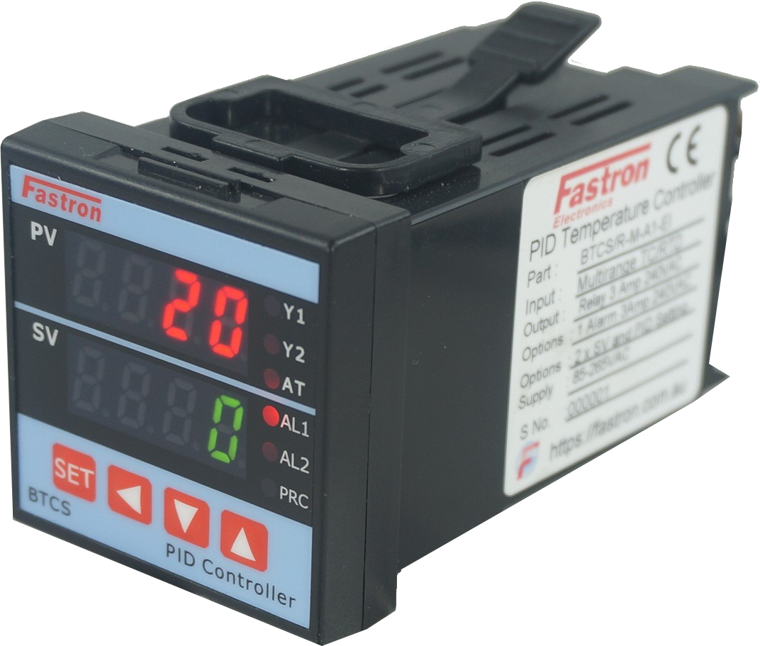 48x48mm PID Temperature Controller with SSR Output - 85-265VAC, 2 Alarms, Relay Cooling, Multi-range TC/RTD/SSR 24VDC @30mA Input - Perfect for Industrial Ovens, HVAC Systems & Process Control