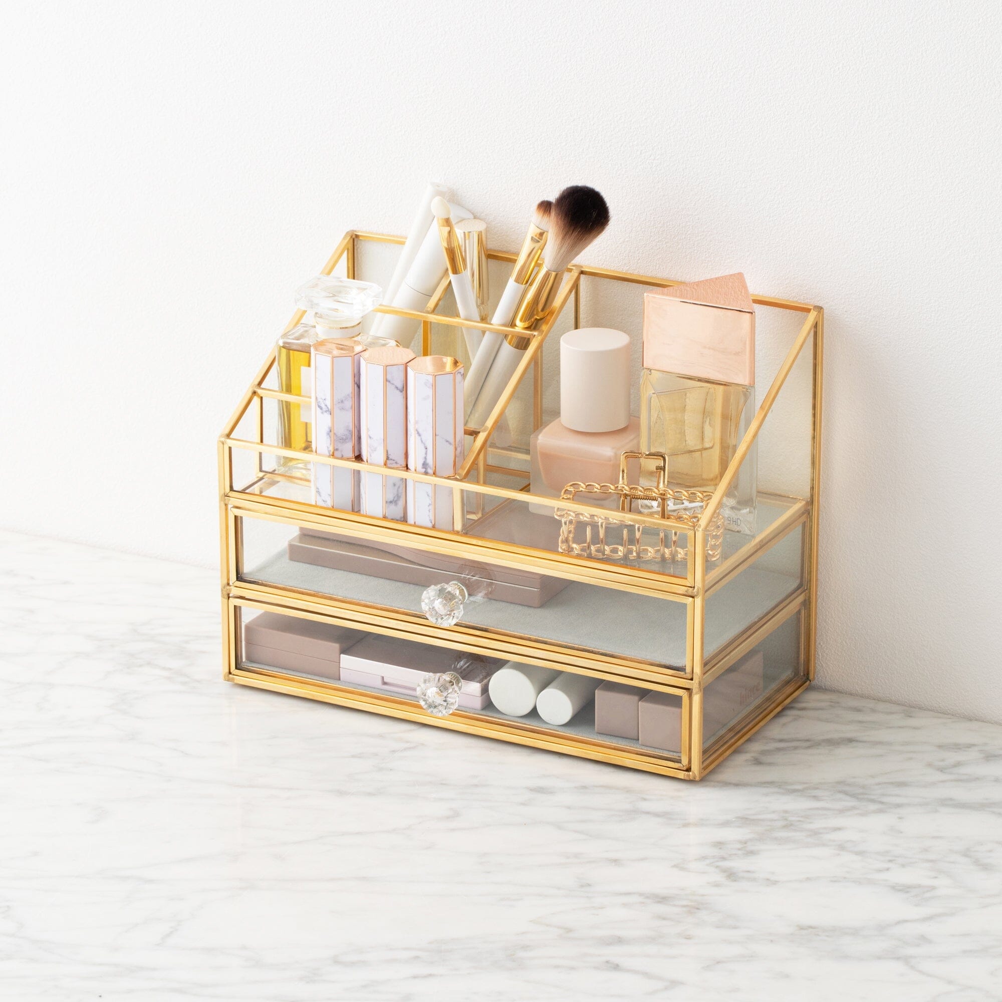 Clear Acrylic Drawer Organizer for Jewelry, Makeup & Office Supplies - Perfect for Vanity, Bathroom & Desk Storage