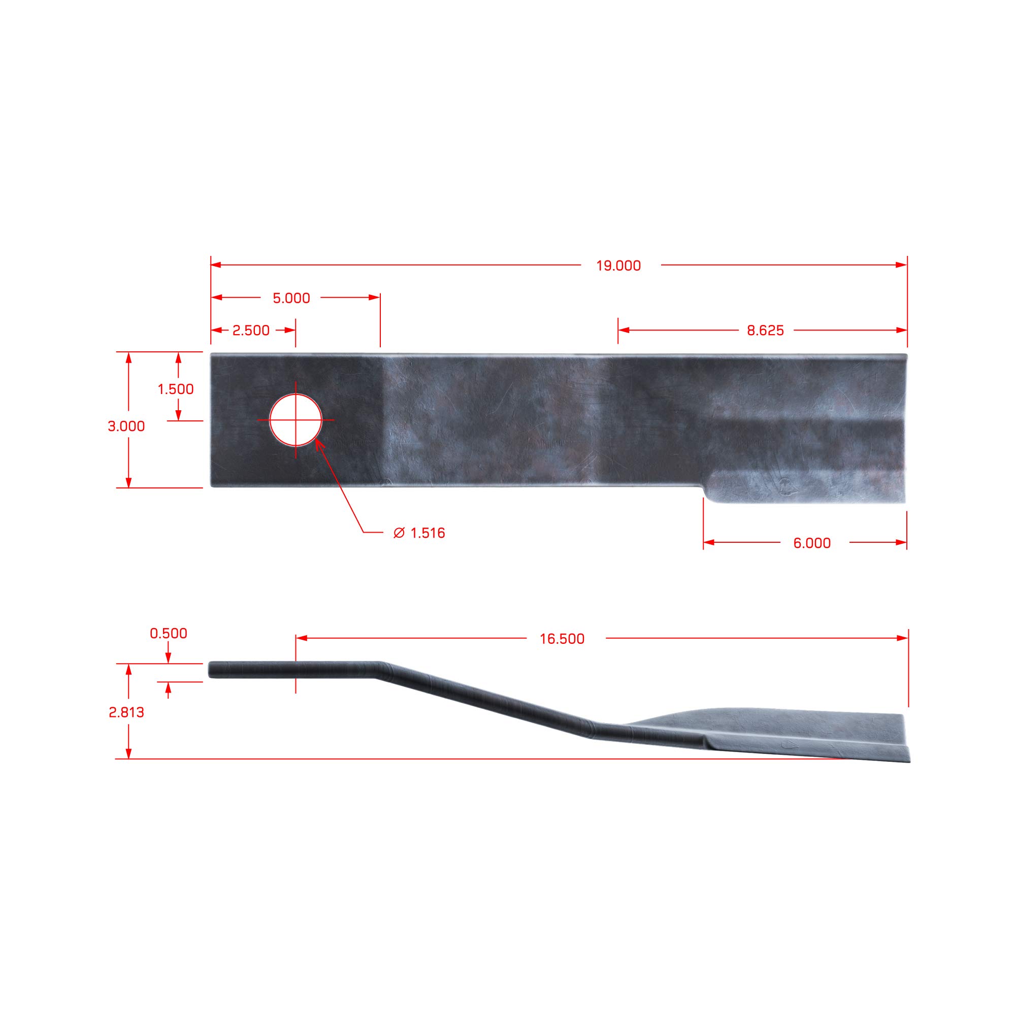Replacement Land Pride Rotary Cutter Blades 820-438C - 2-Pack Durable Brush Mower Blades for Rancher Supply & Compatible Lawn Mowers | Perfect for Pasture Maintenance, Land Clearing & Agricultural Use