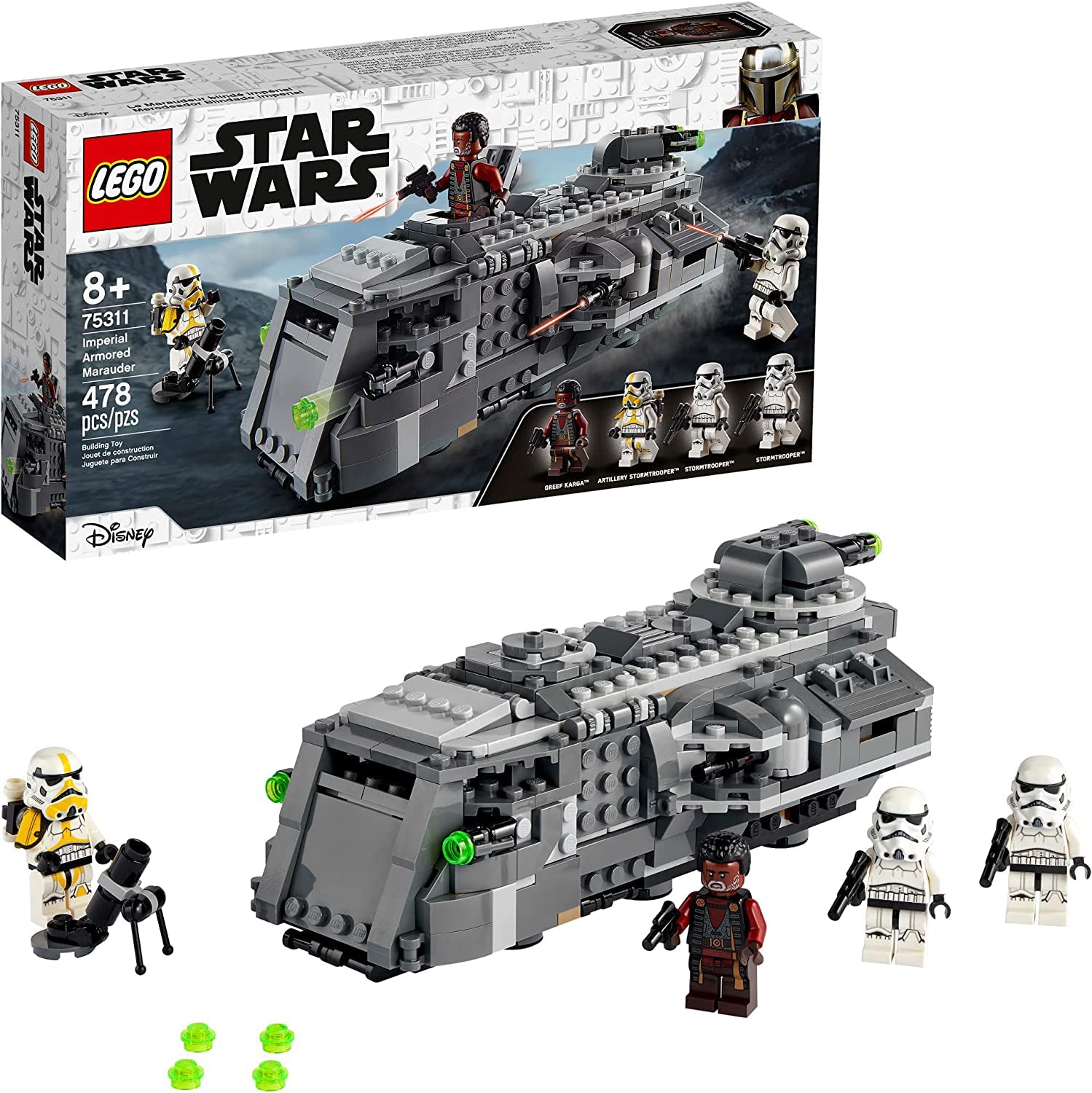 LEGO Star Wars Imperial Armored Marauder 75311 Building Kit (478 Pieces) - Includes Greef Karga & Stormtroopers Minifigures | Creative Play & Collectible Gift for Kids Ages 9+ | Perfect for Star Wars Fans & Space Adventure Role Play