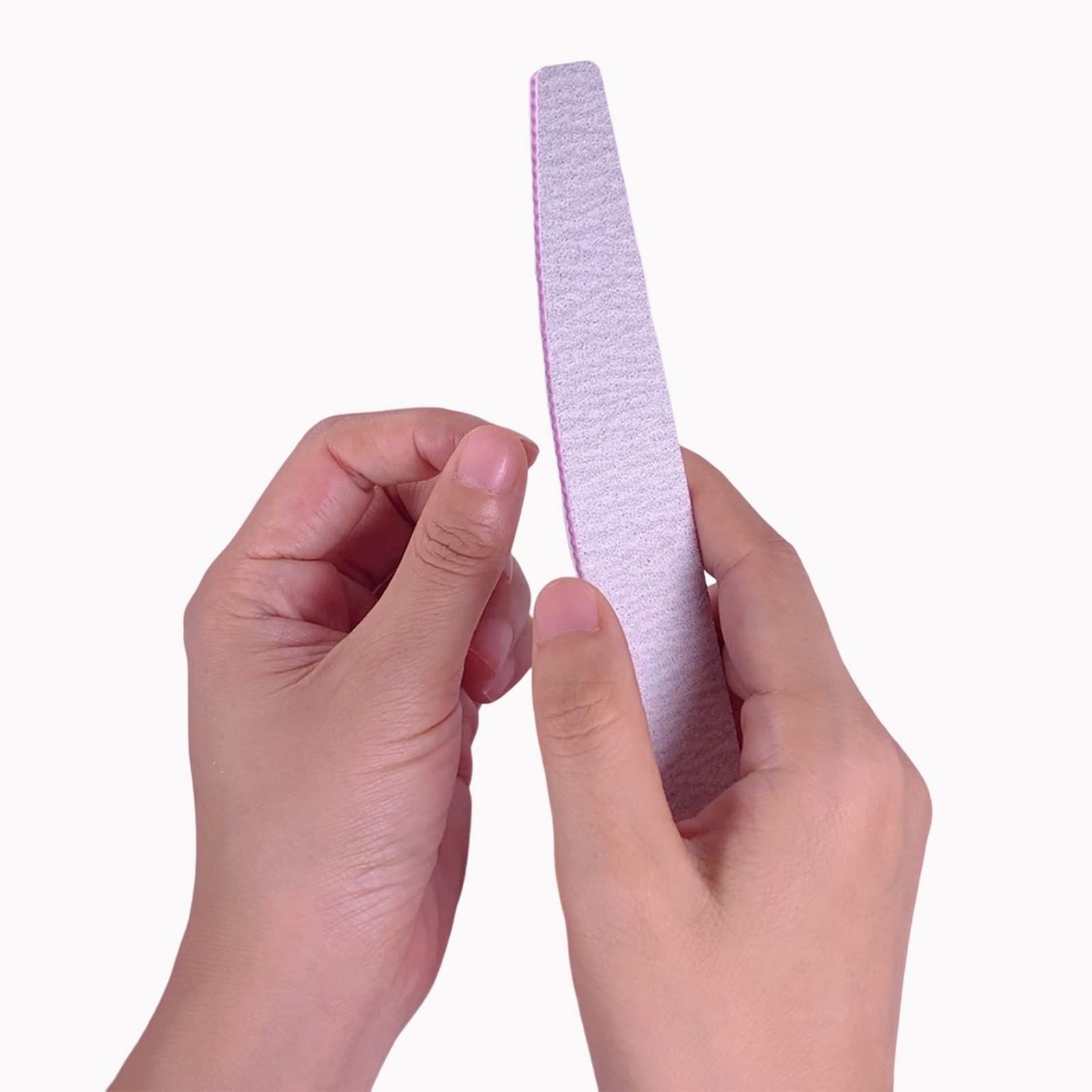 80/80 Grit Nail Files (10 Pack) - Professional Double Sided Emery Boards for Acrylic & Gel Nails - Coarse Washable Reusable Manicure Tools - Perfect for Salon, Home Nail Care & DIY Manicures