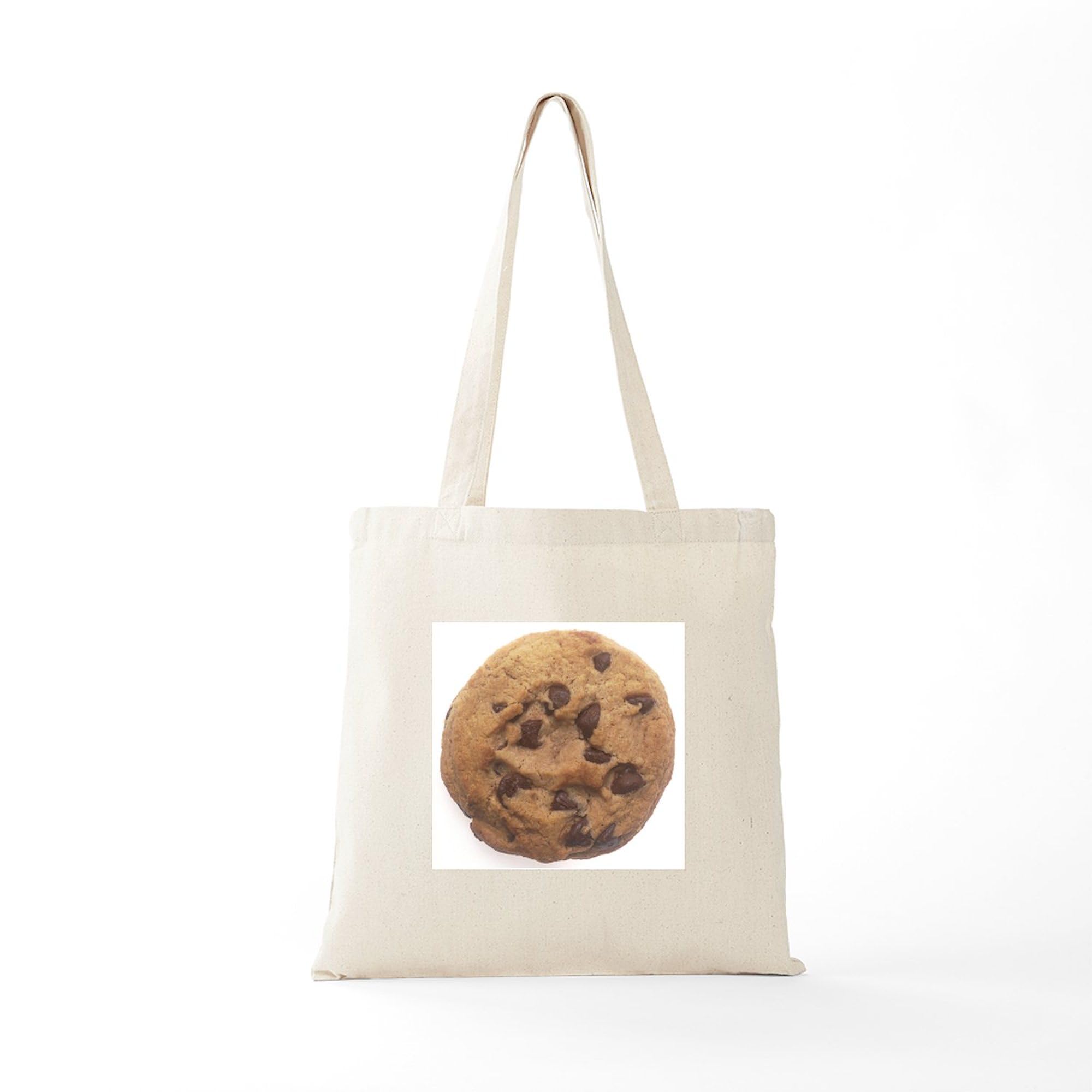 Chocolate Chip Cookie Tote Bag - Natural Canvas Reusable Shopping Bag for Groceries, Beach & Everyday Use | Eco-Friendly Cotton Tote by CafePress