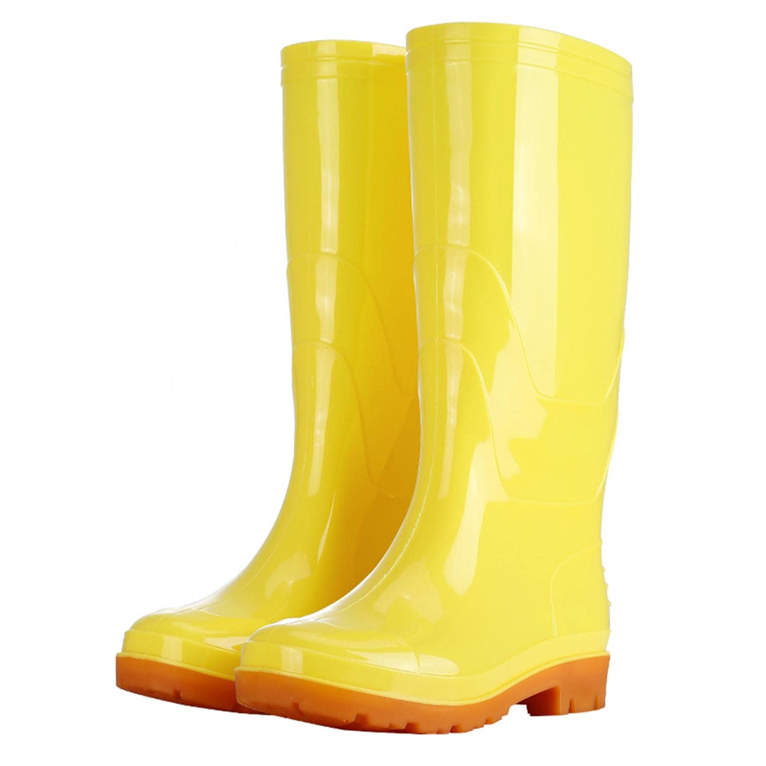 Xudanell Women's Waterproof Rain Boots - Non-Slip Rubber Sole High Top Ankle Booties for Rainy Days, Outdoor Walking & Gardening | Fashionable Wet Weather Footwear