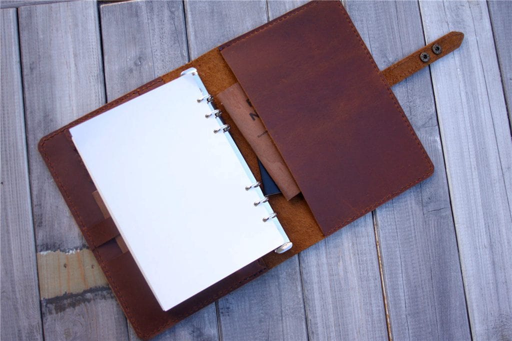 Custom Leather Weekly Planner Cover - Personalized Name & Date - Perfect for Work, School & Office Organization | Gift Idea for Professionals & Students