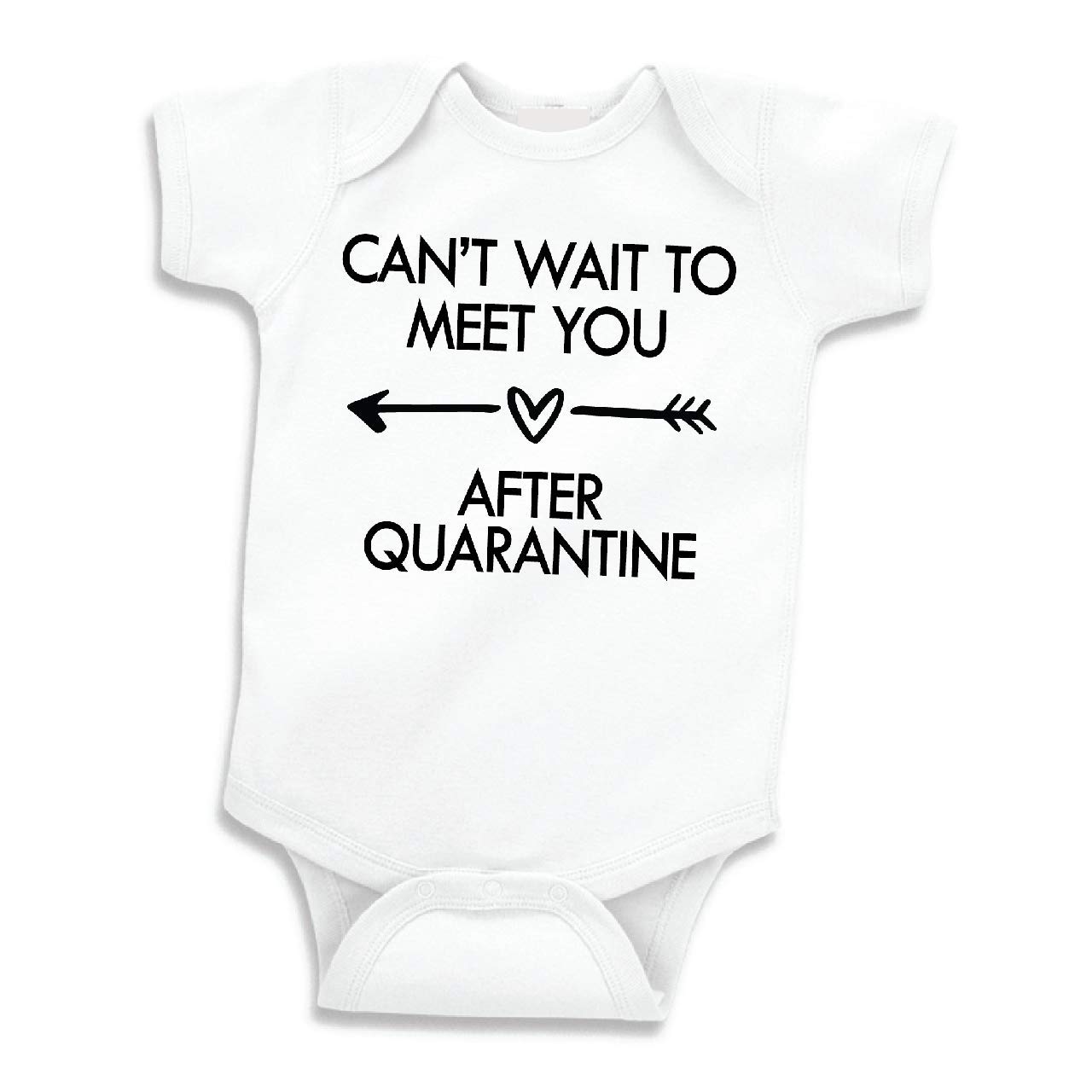 Bump and Beyond Designs Pregnancy Announcement T-Shirt - 'Can't Wait to Meet You' Cute Maternity Tee for Gender Reveal & Baby Shower