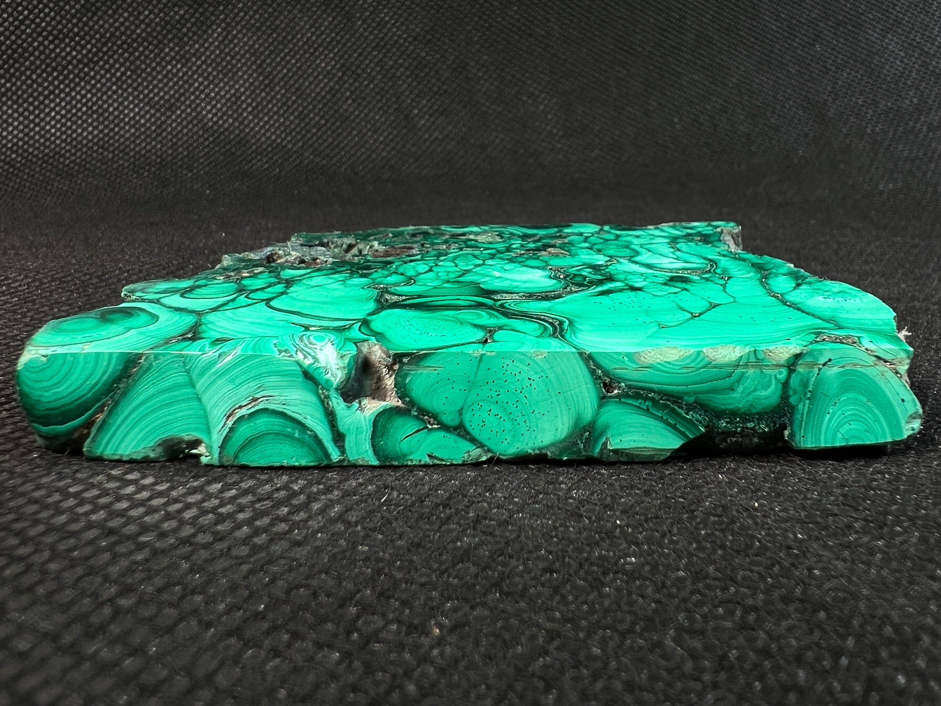 Natural Green Malachite Crystal Slab - Premium Raw Stone for Jewelry Making, Unique Spiritual Gift, Home & Office Decor (50461) - Perfect for Meditation Spaces, Healing Crystals Collection & DIY Craft Projects