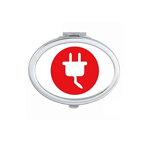 DIYthinker Red Plug Cable Charging Cable - Portable Foldable Double-Sided Mirror for Makeup, Travel & Home Use | Perfect for Handbag, Vanity & On-the-Go Touch Ups