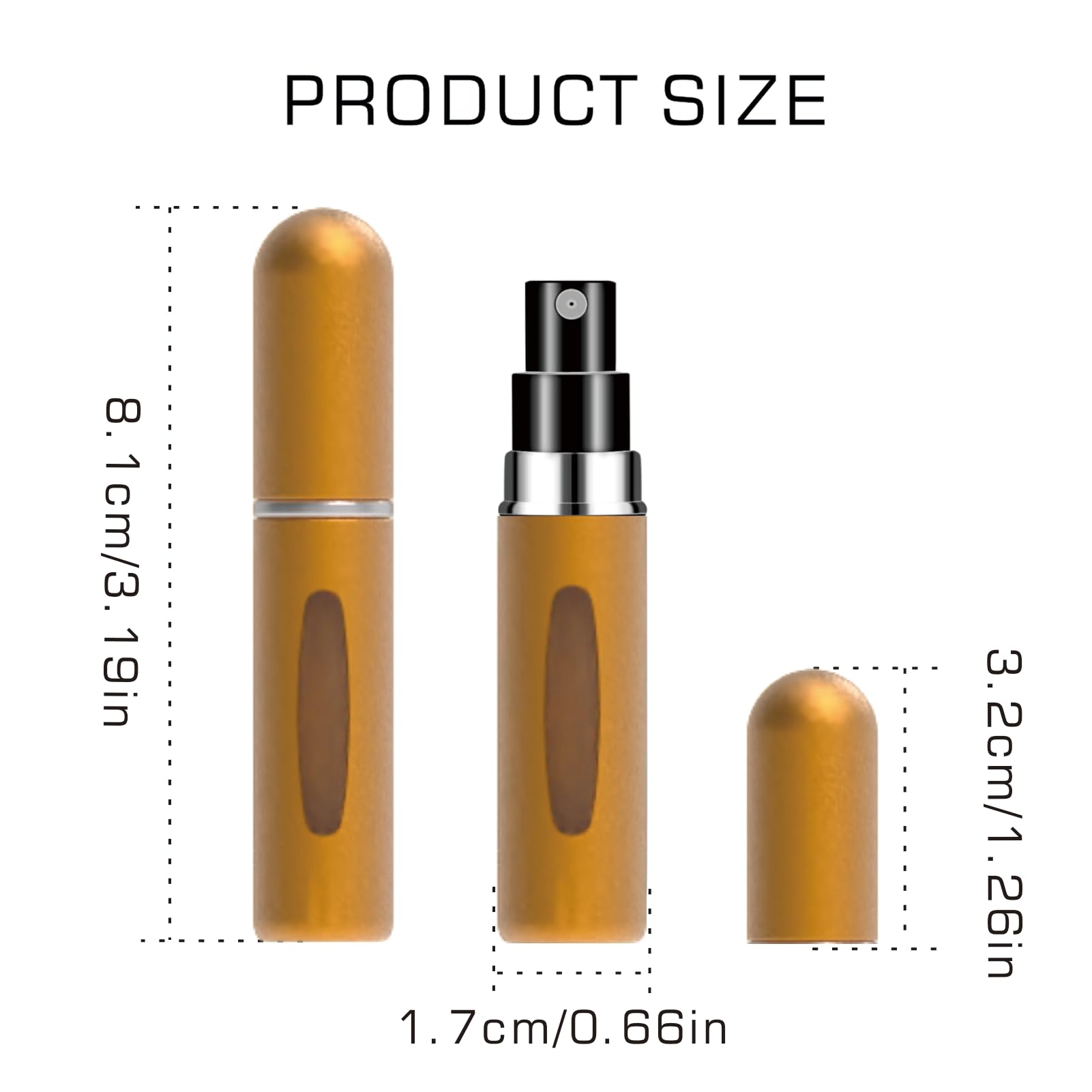5ML Refillable Perfume Atomizer Travel Bottle - Portable Mini Pocket Cologne Spray for Women & Men - Leak-Proof Travel Perfume Dispenser (8PCS Multicolor) - Perfect for Airplane Carry-On, Gym Bag, Purse & Everyday Use