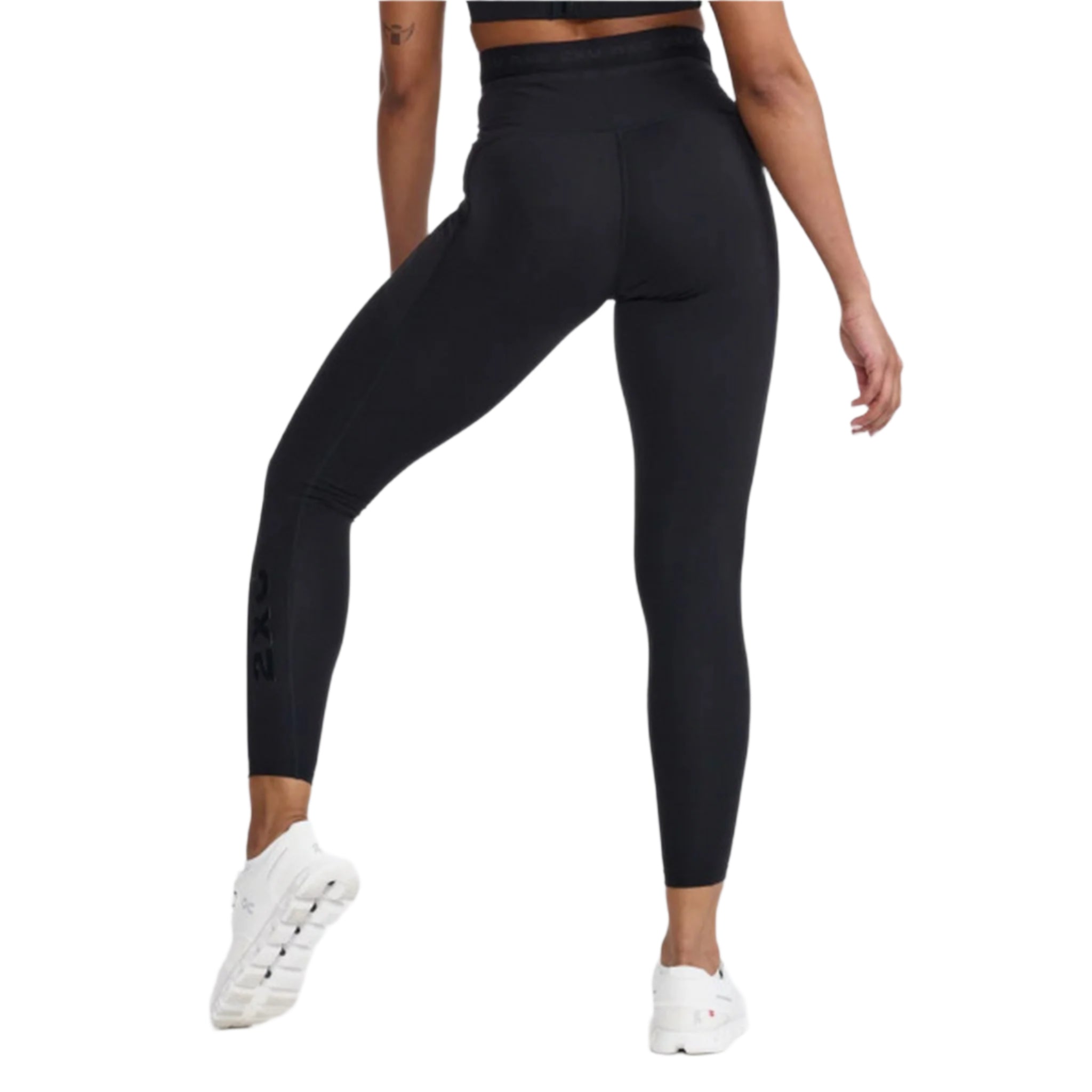 2XU Women's High Waist Compression Tights - Form Stash Running & Workout Leggings for Yoga, Gym & Athletic Performance
