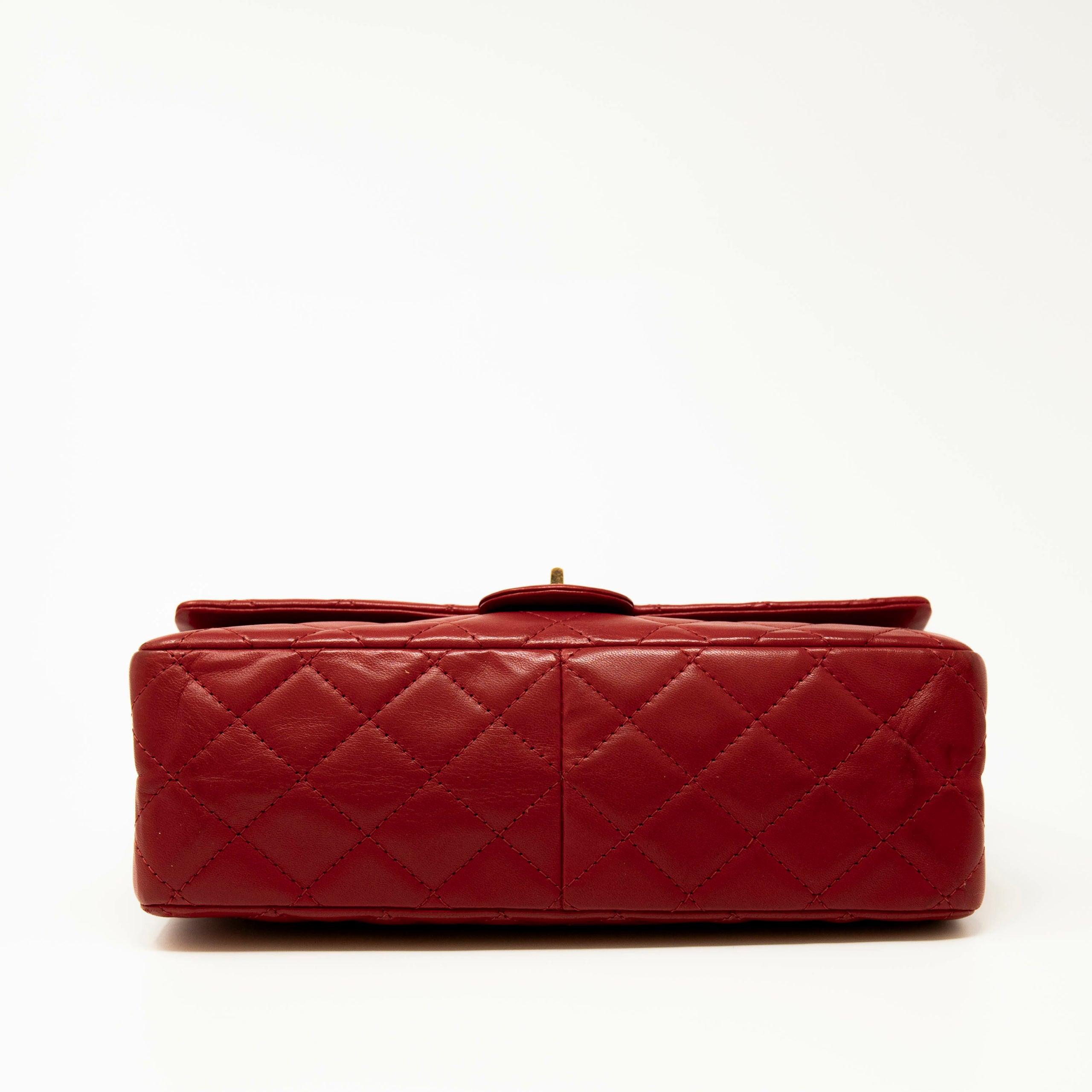 Authentic Chanel Red Lambskin 2.55 Reissue 226 Flap Bag - Luxury Designer Handbag for Women, Perfect for Date Night & Special Occasions