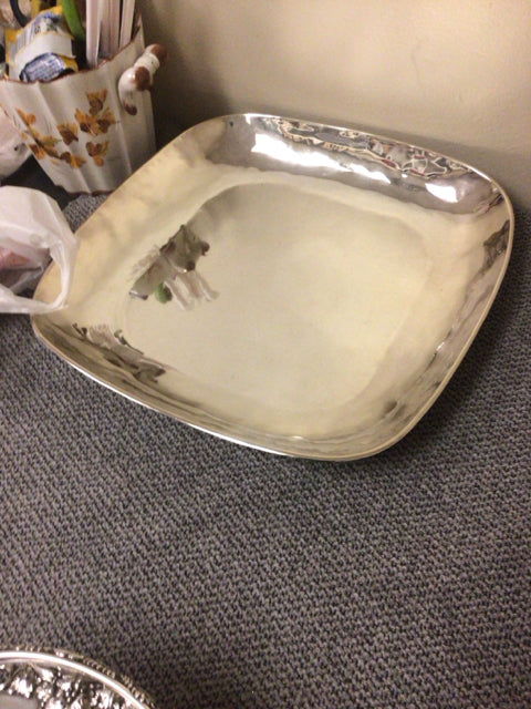 Elegant Silver Plated Serving Tray - Premium Decorative Metal Tray for Dining, Tea Party & Home Decor | Perfect for Entertaining, Wedding Gifts & Luxury Table Setting