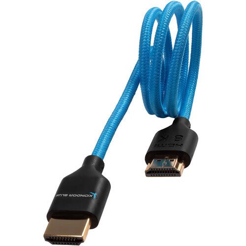 Kondor Blue High Speed HDMI Cable 2 Feet (Blue) - 4K Ultra HD, Ethernet, 3D, ARC - Perfect for Home Theater, Gaming, and Office Setup