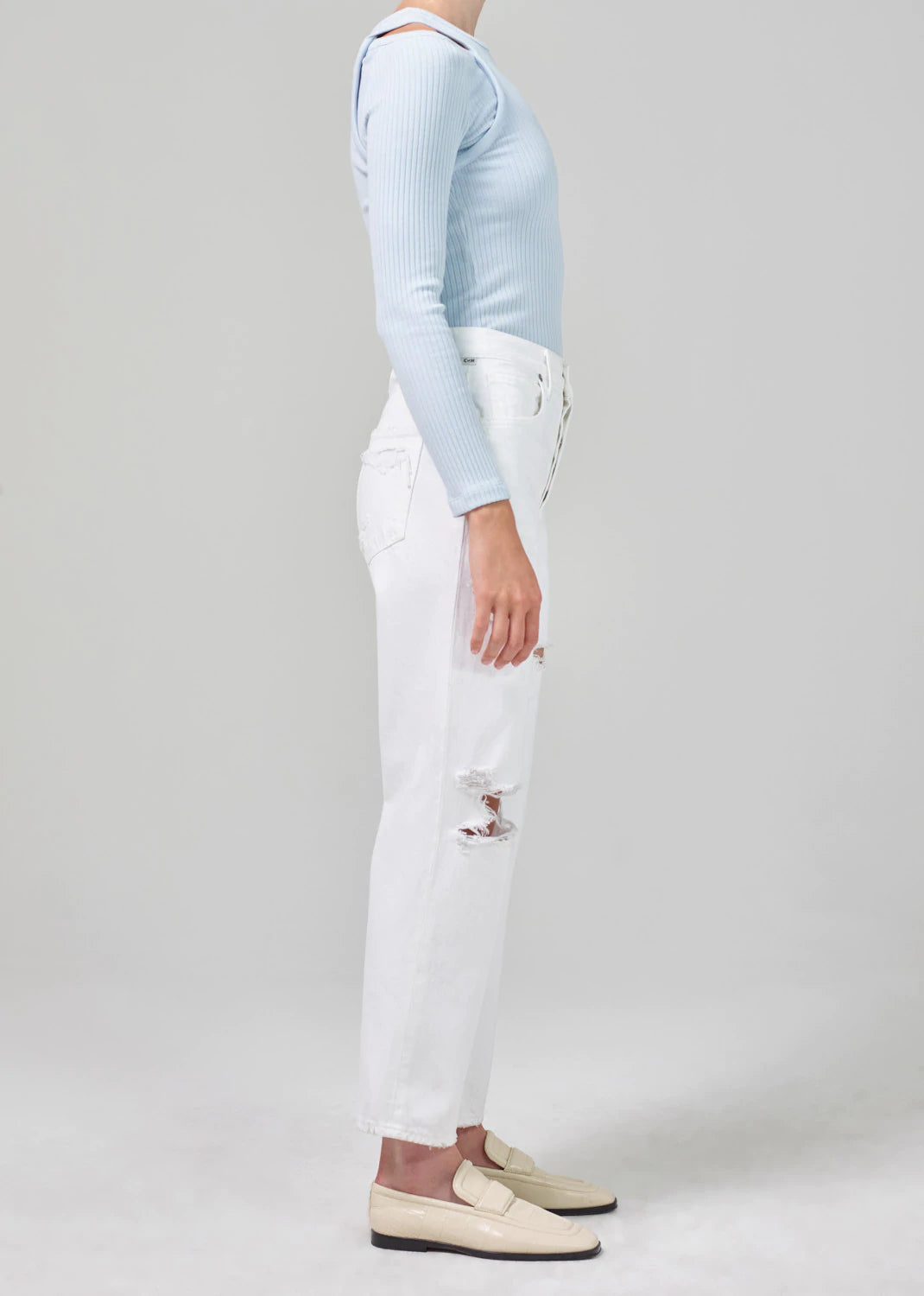 Emery Crop Relaxed Straight Jeans - High Waist Distressed Denim Pants for Women | Perfect for Casual Outfits, Streetwear & Everyday Wear