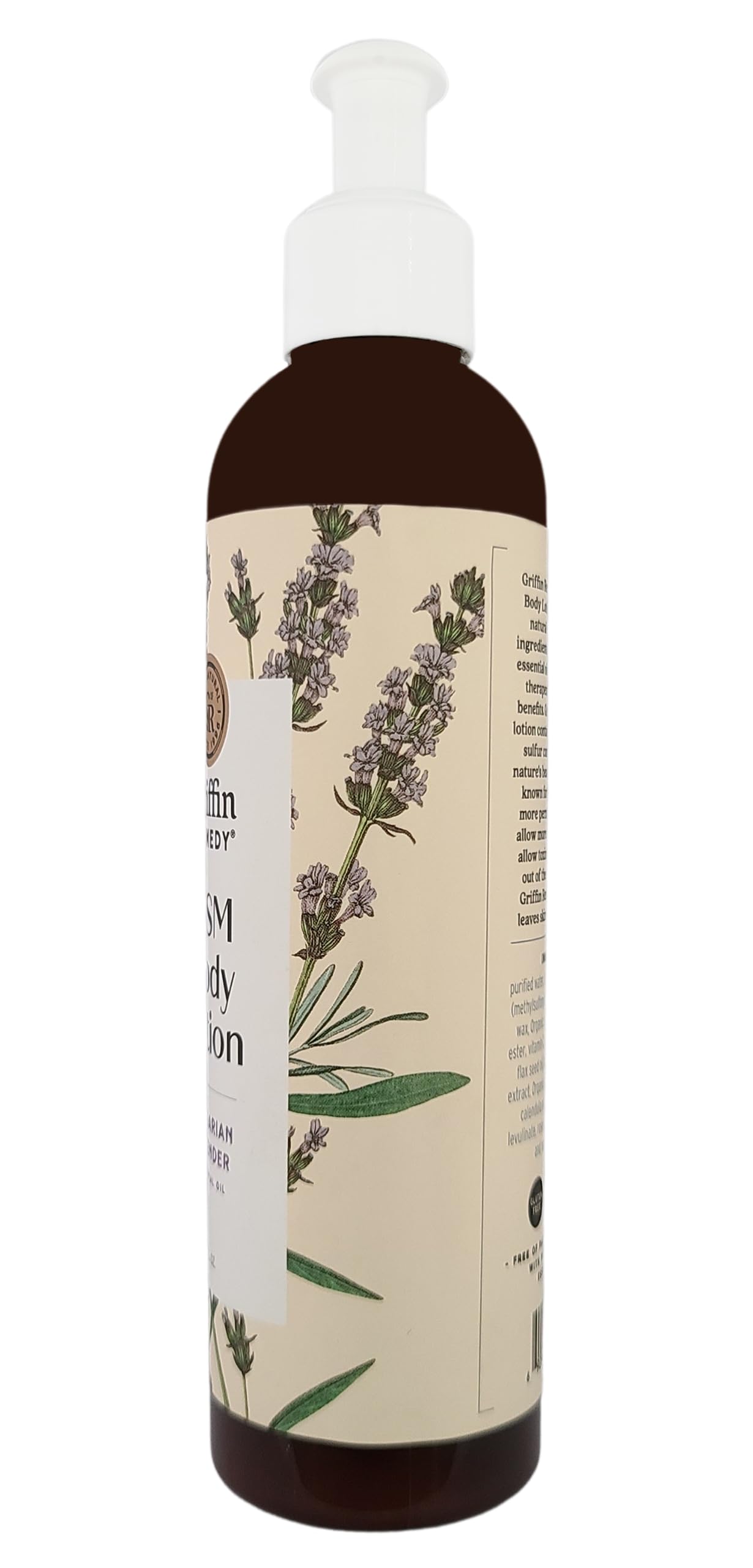 Griffin Remedy Bulgarian Lavender Body Lotion - Hydrating & Soothing Moisturizer for Dry Skin | Perfect for Daily Use & Relaxing Massage