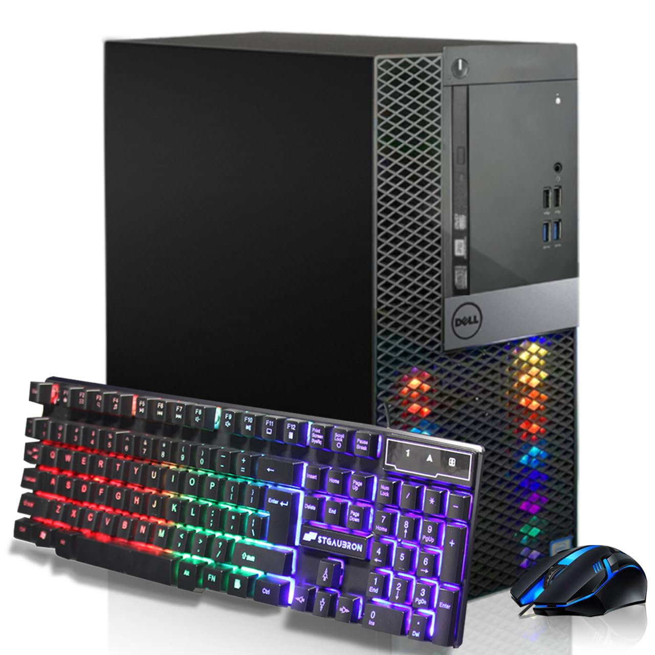 Dell RGB Gaming Desktop Computer - Intel Core i5 Quad-Core Processor up to 3.6GHz, AMD Radeon R9 370 4GB GDDR5 Graphics, 16GB RAM, 512GB SSD, WiFi Bluetooth, RGB Backlit Keyboard & Mouse, Windows 10 Pro (Certified Refurbished) - Perfect for Esports, Streaming & VR Gaming